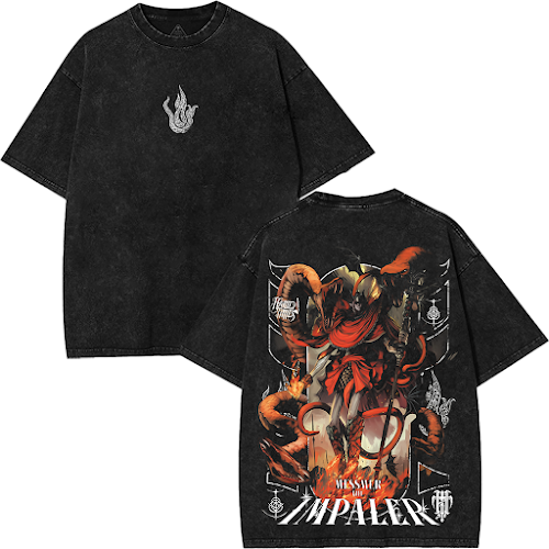 Messmer The Impaler V2 Elden Ring Oversized Acid Wash T-Shirt – Vintage Graphic Gaming Streetwear Tee