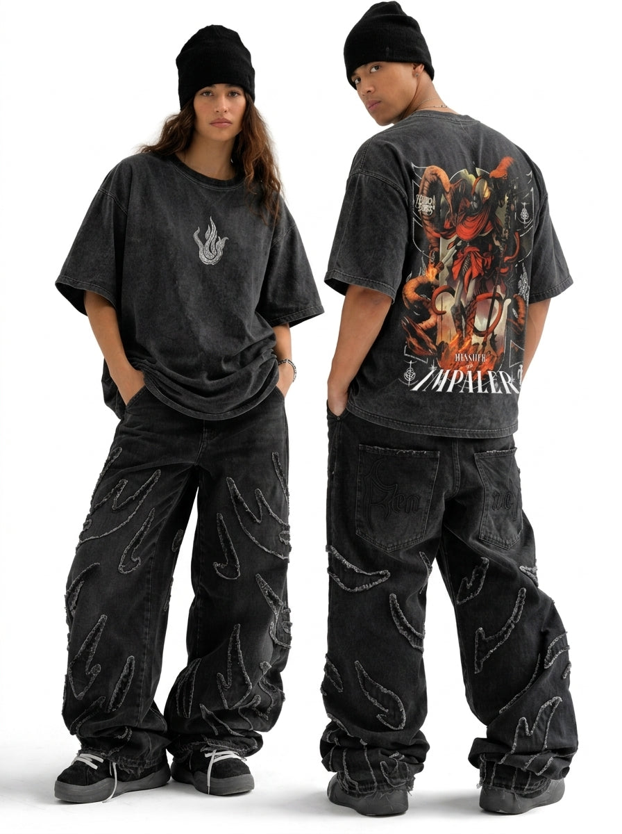 Messmer The Impaler V2 Elden Ring Oversized Acid Wash T-Shirt – Vintage Graphic Gaming Streetwear Tee