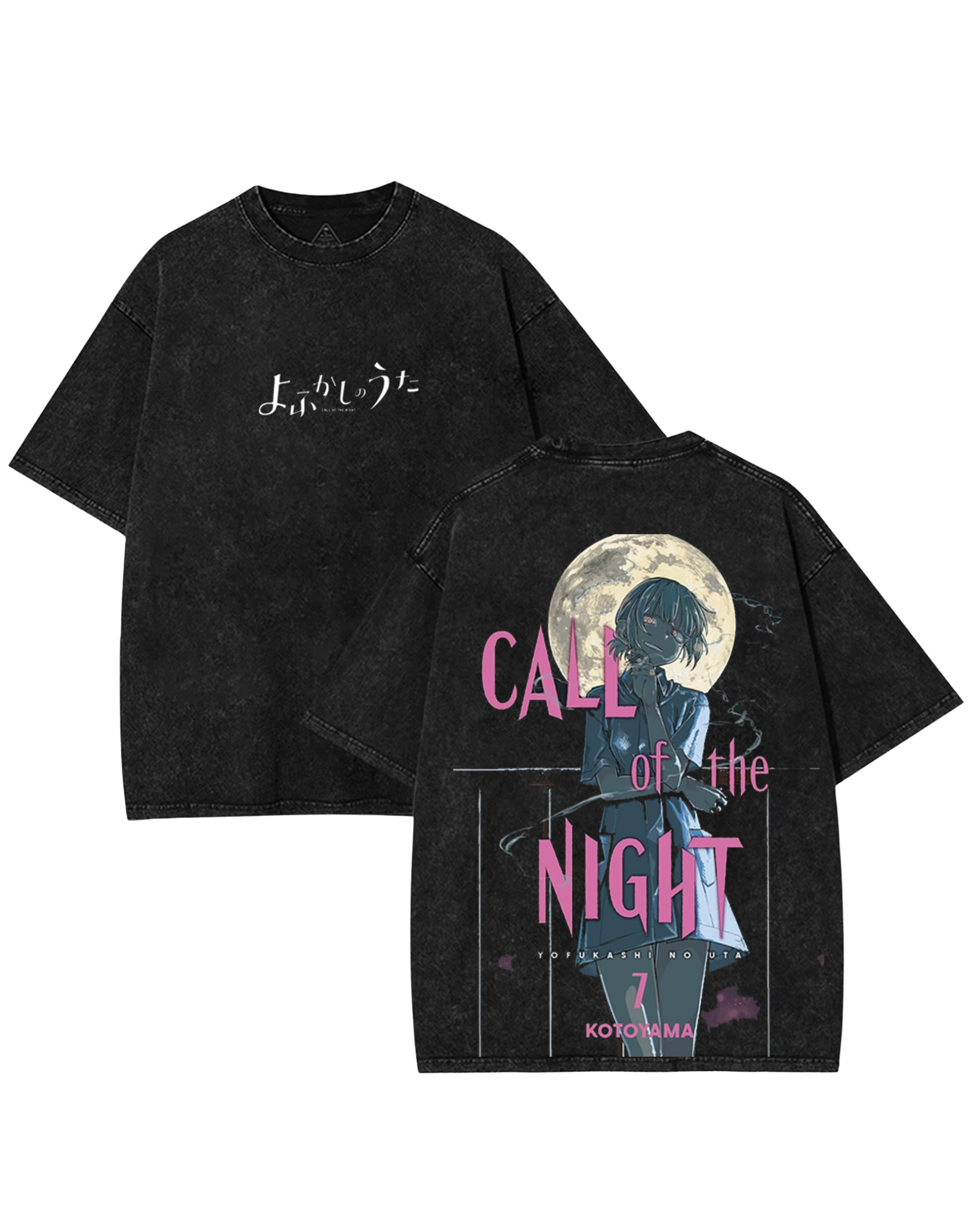 Nazuna Nanakusa v2 Anime Call of the Night Washed Cotton Graphic Tee