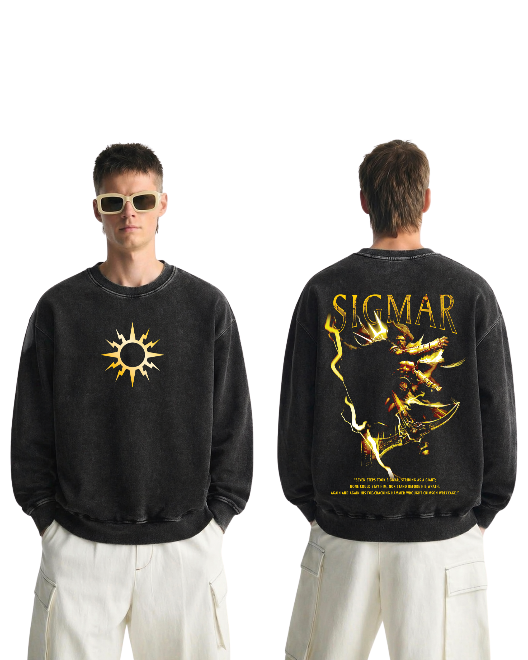 Warhammer 40k Age Of Sigmar Wash Sweatshirt Game Graphic Streetwear