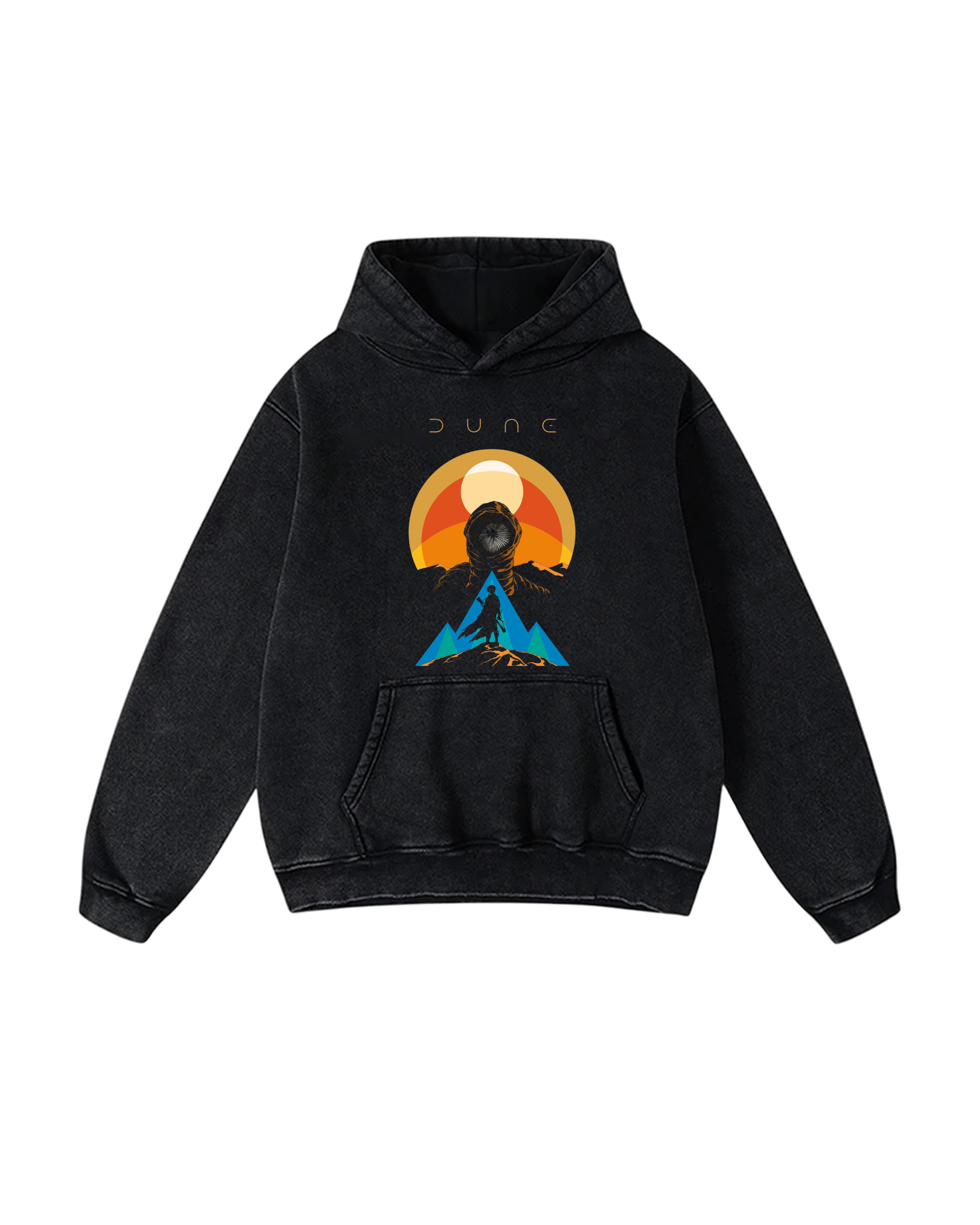 Dune v2 Movie Retro Washed Hoodie Cotton Graphic