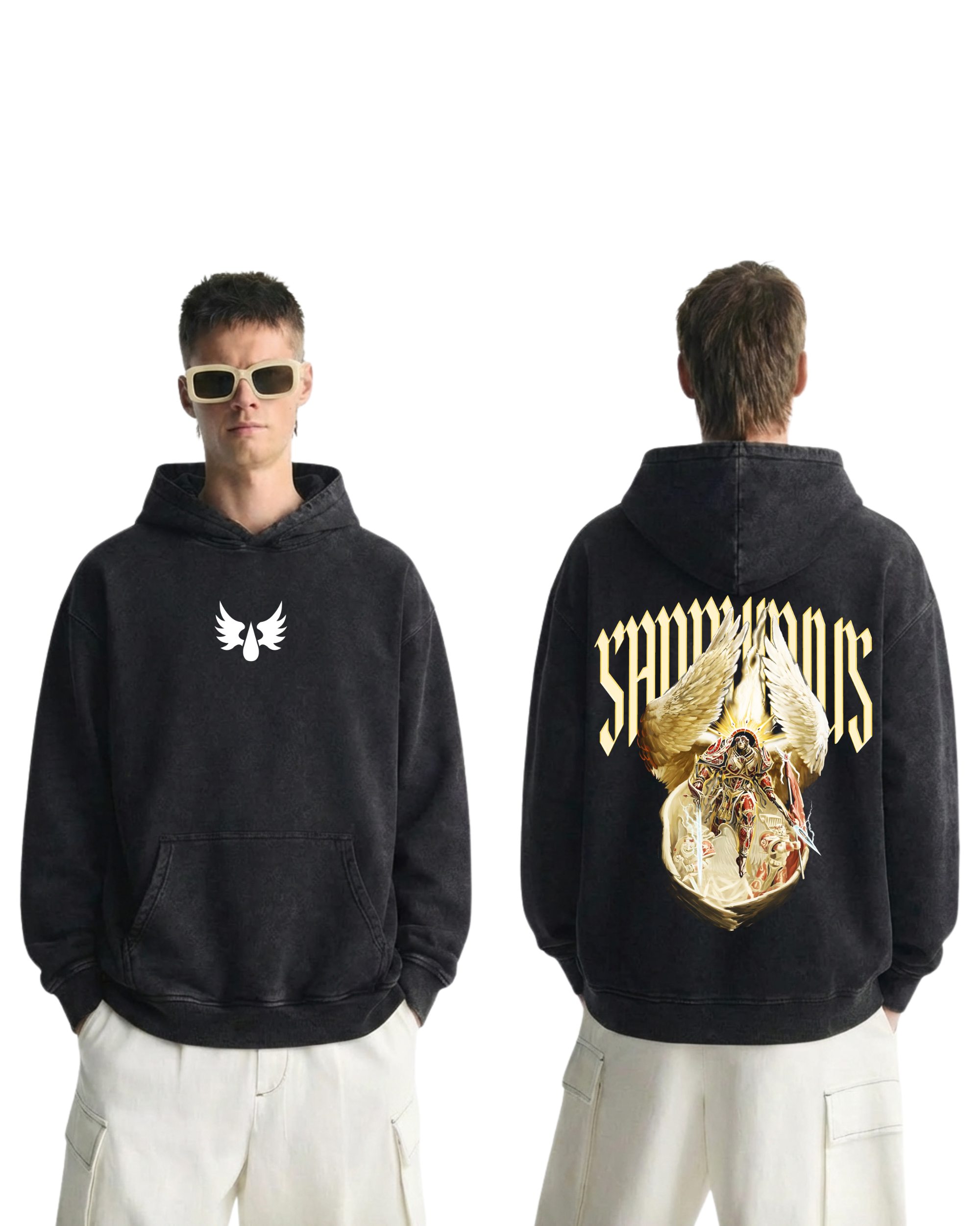 Warhammer 40k Sanguinius Wash Hoodie Game Graphic Streetwear