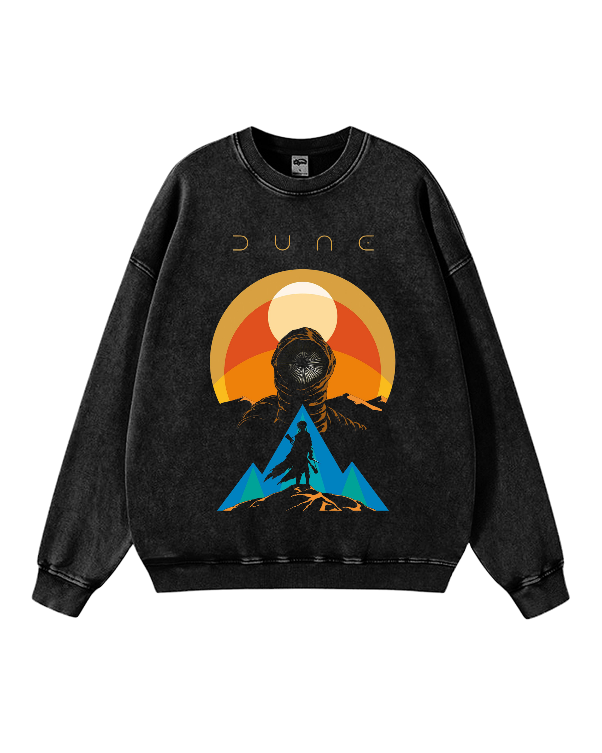 Dune v2 Movie Retro Washed Sweatshirt Cotton Graphic