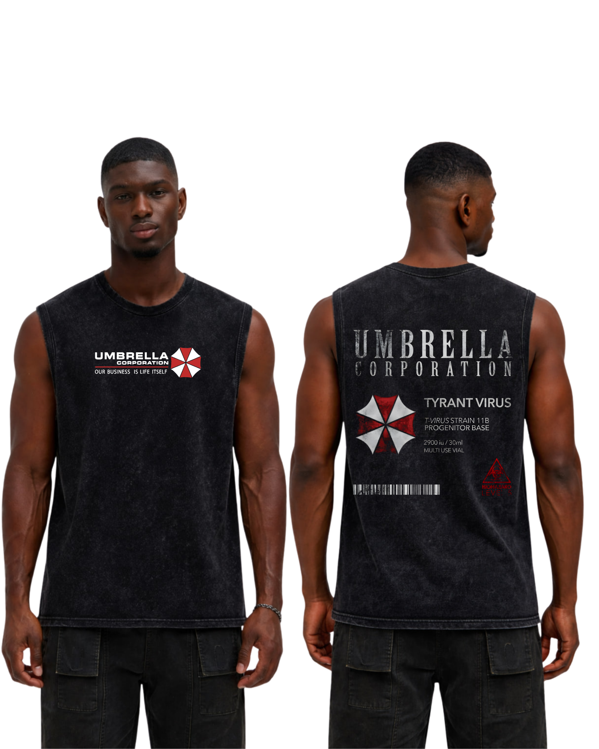 Resident Evil Umbrella Corporation Wash Tank Top Graphic Gaming Streetwear