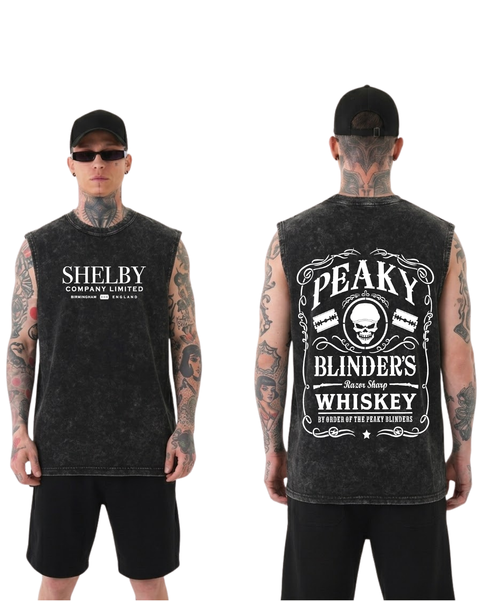 Peaky Blinders Movie Retro Washed Tanktop Cotton Graphic