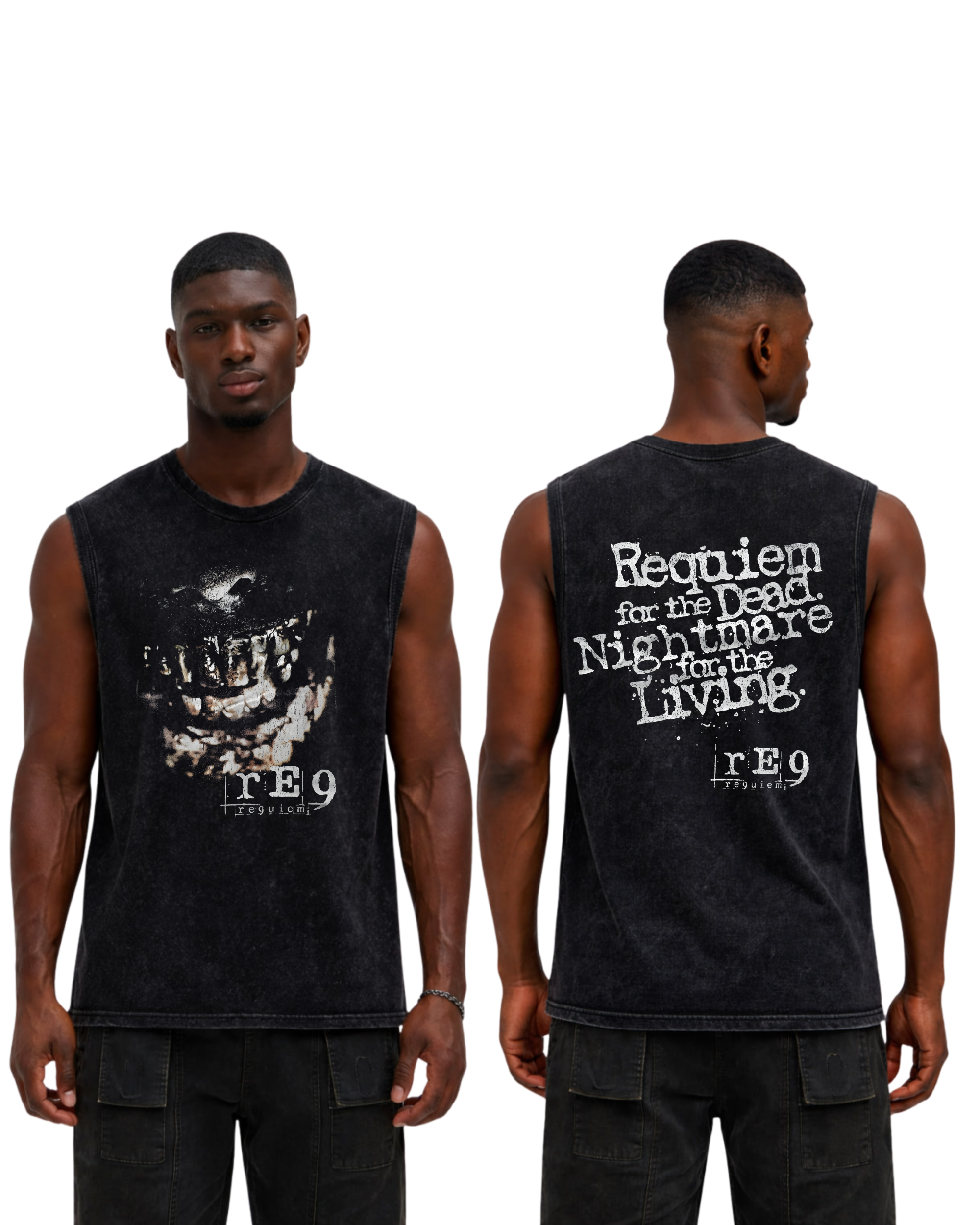 Resident Evil Requiem v2 Wash Tank Top Vintage Graphic Gaming Streetwear