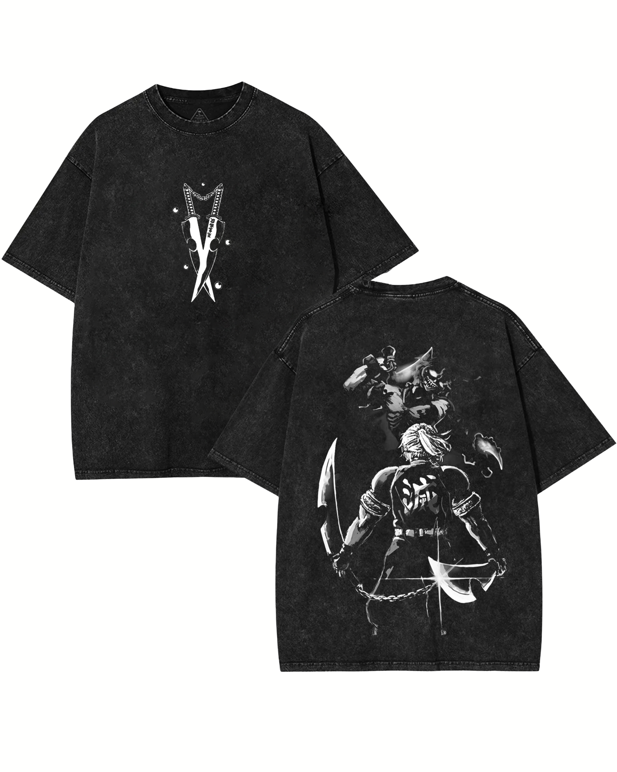 Uzui Tengen Demon Slayer Anime Retro Washed Cotton Graphic Tee