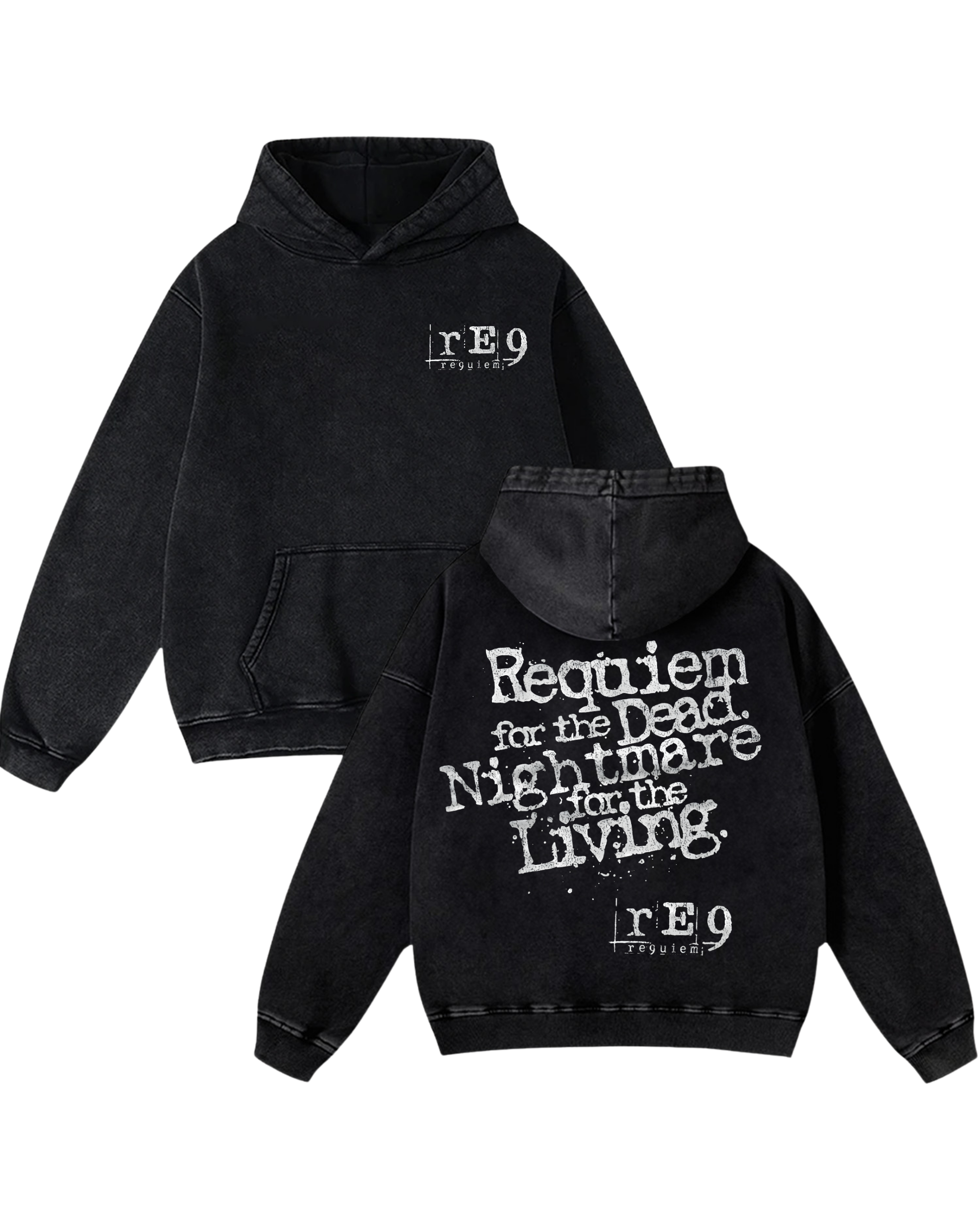 Resident Evil Requiem v2 Wash Hoodie Graphic Gaming Streetwear