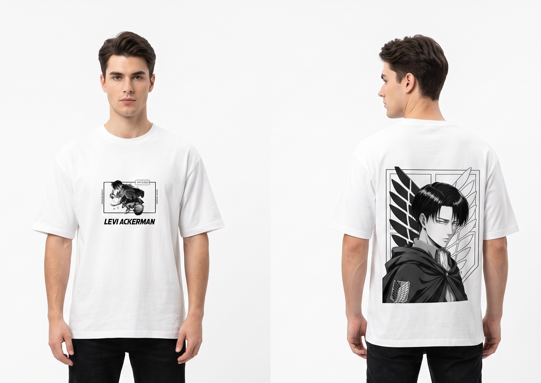 Levi Ackerman Graphic T-Shirt - Attack on Titan Anime Tee
