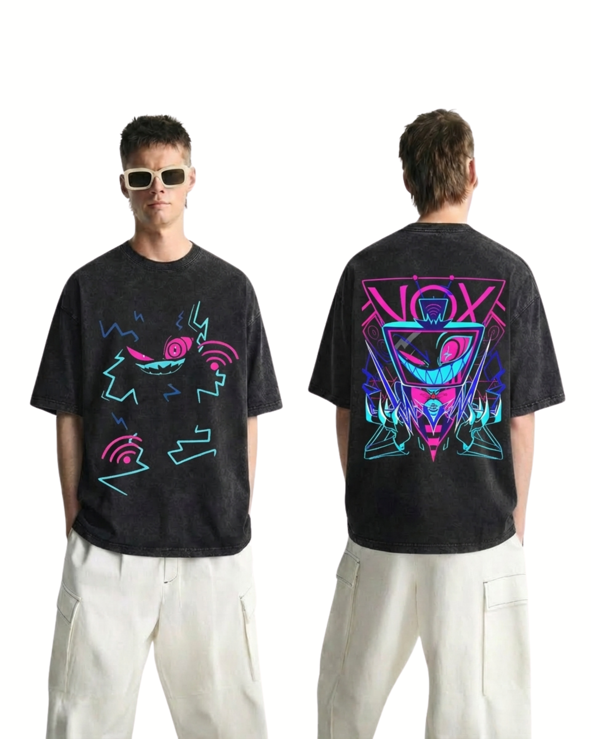 Hazbin Hotel Vox Animated Series Adult Animation Washed Cotton Graphic Tee