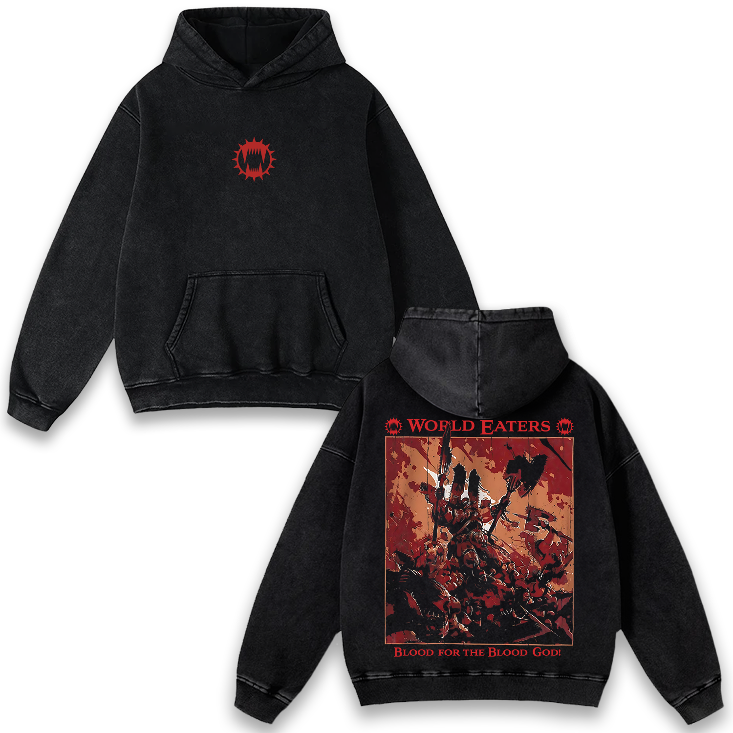 Warhammer 40k World Eaters Wash Hoodie Game Graphic Streetwear