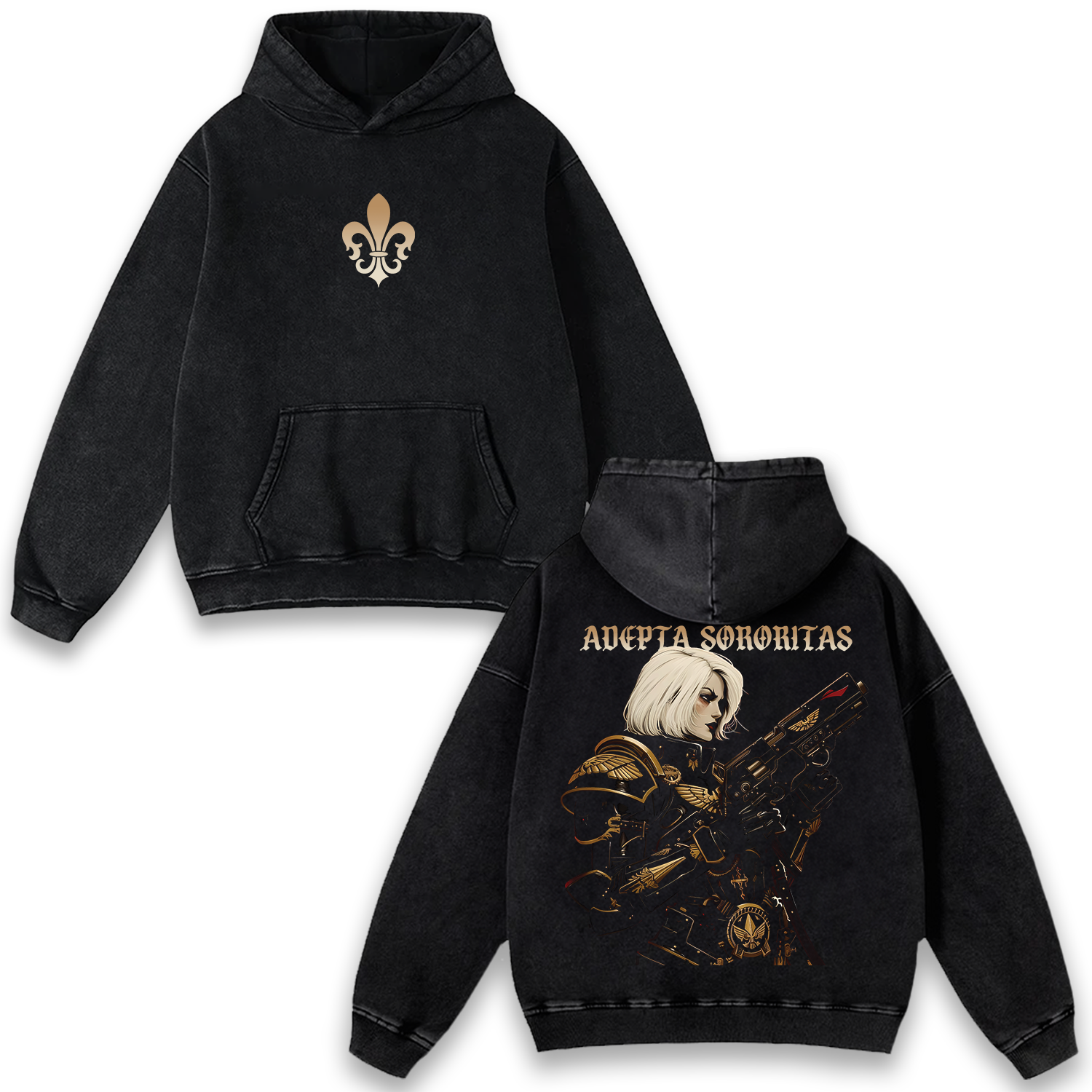 Warhammer 40K Adepta Sororitas Wash Hoodie Game Graphic Streetwear