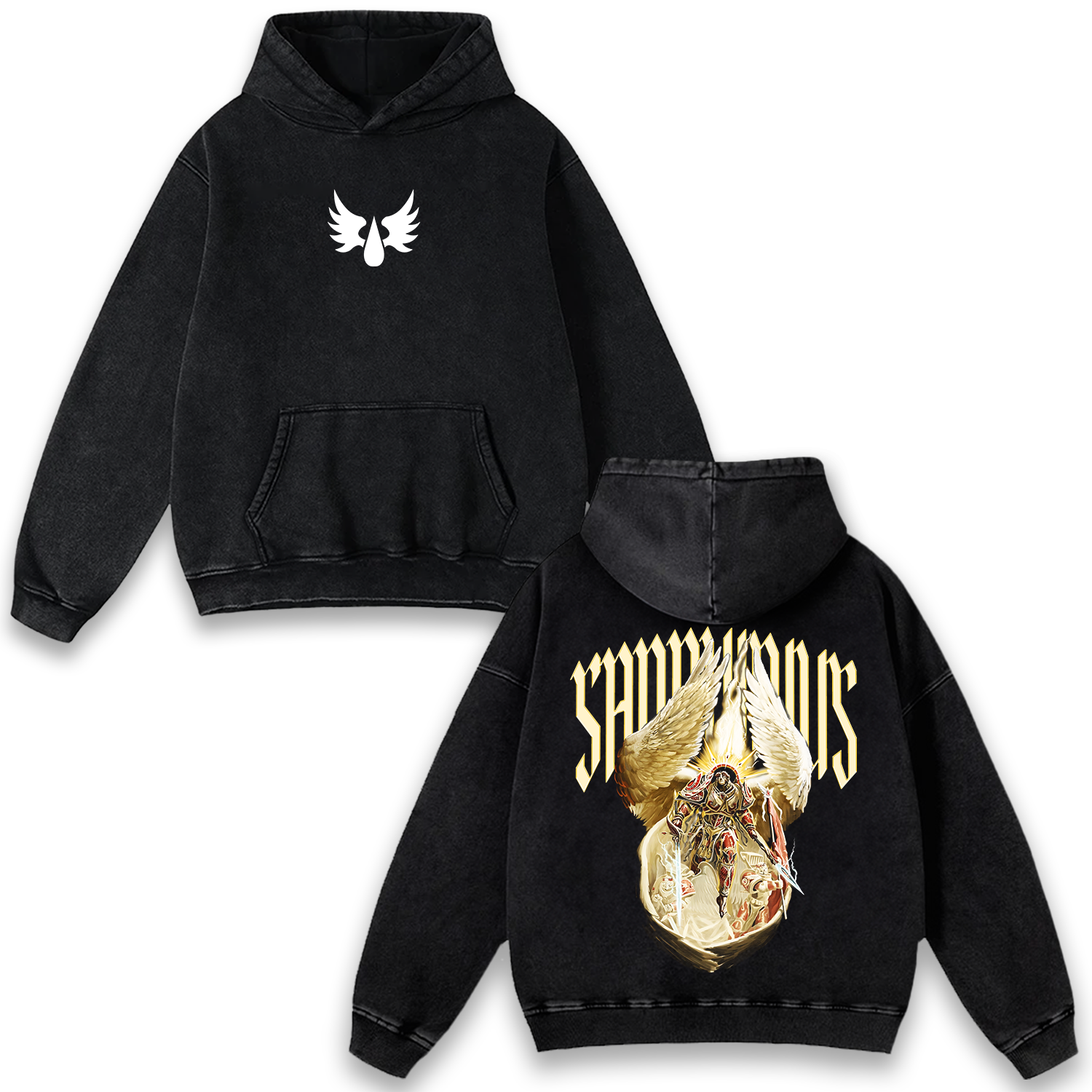 Warhammer 40k Sanguinius Wash Hoodie Game Graphic Streetwear