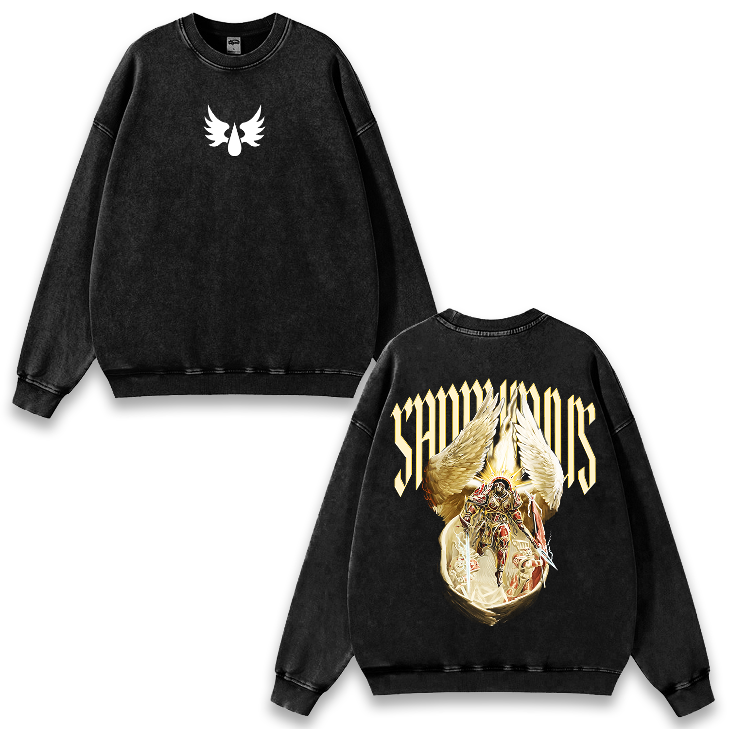 Warhammer 40k Sanguinius Wash Sweatshirt Game Graphic Streetwear