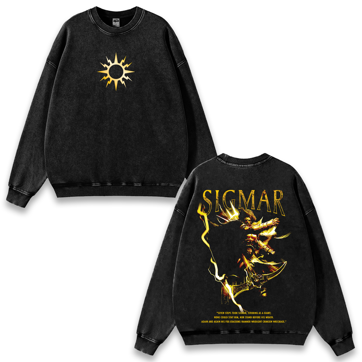 Warhammer 40k Age Of Sigmar Wash Sweatshirt Game Graphic Streetwear