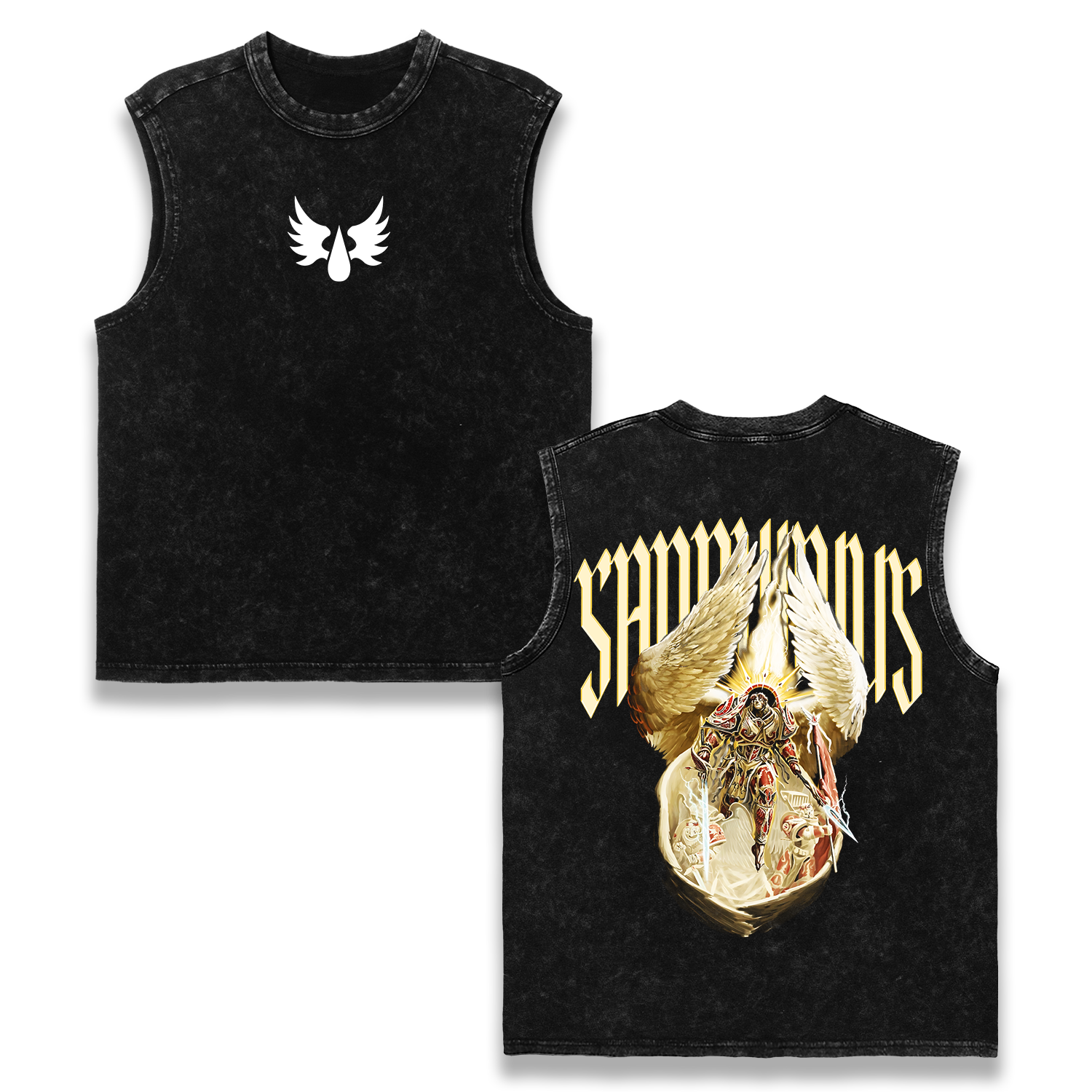 Warhammer 40k Sanguinius Wash Tank Top Game Graphic Streetwear