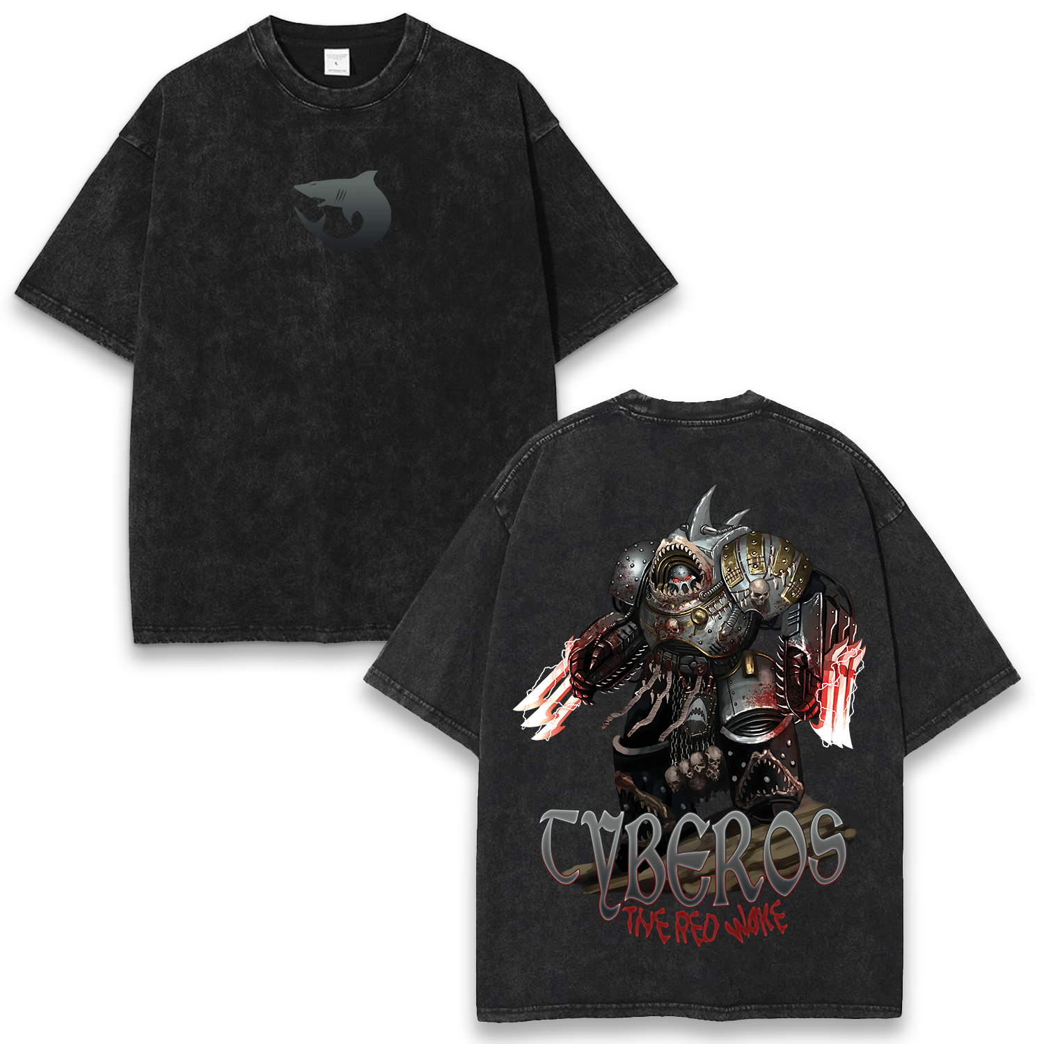 Warhammer 40k Tyberos The Red Woke Wash T-Shirt Game Streetwear