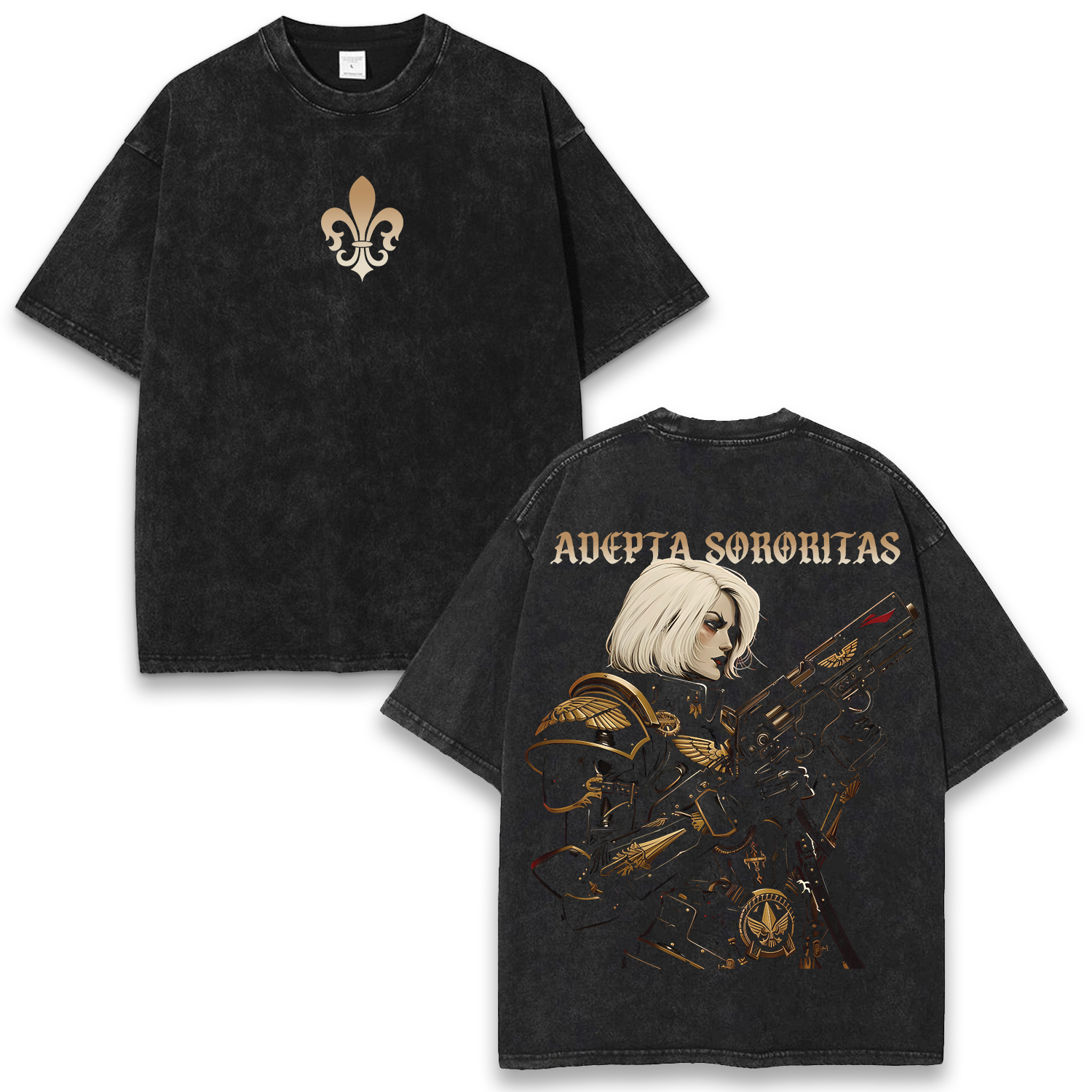 Warhammer 40K Adepta Sororitas Wash T-Shirt Game Graphic Streetwear