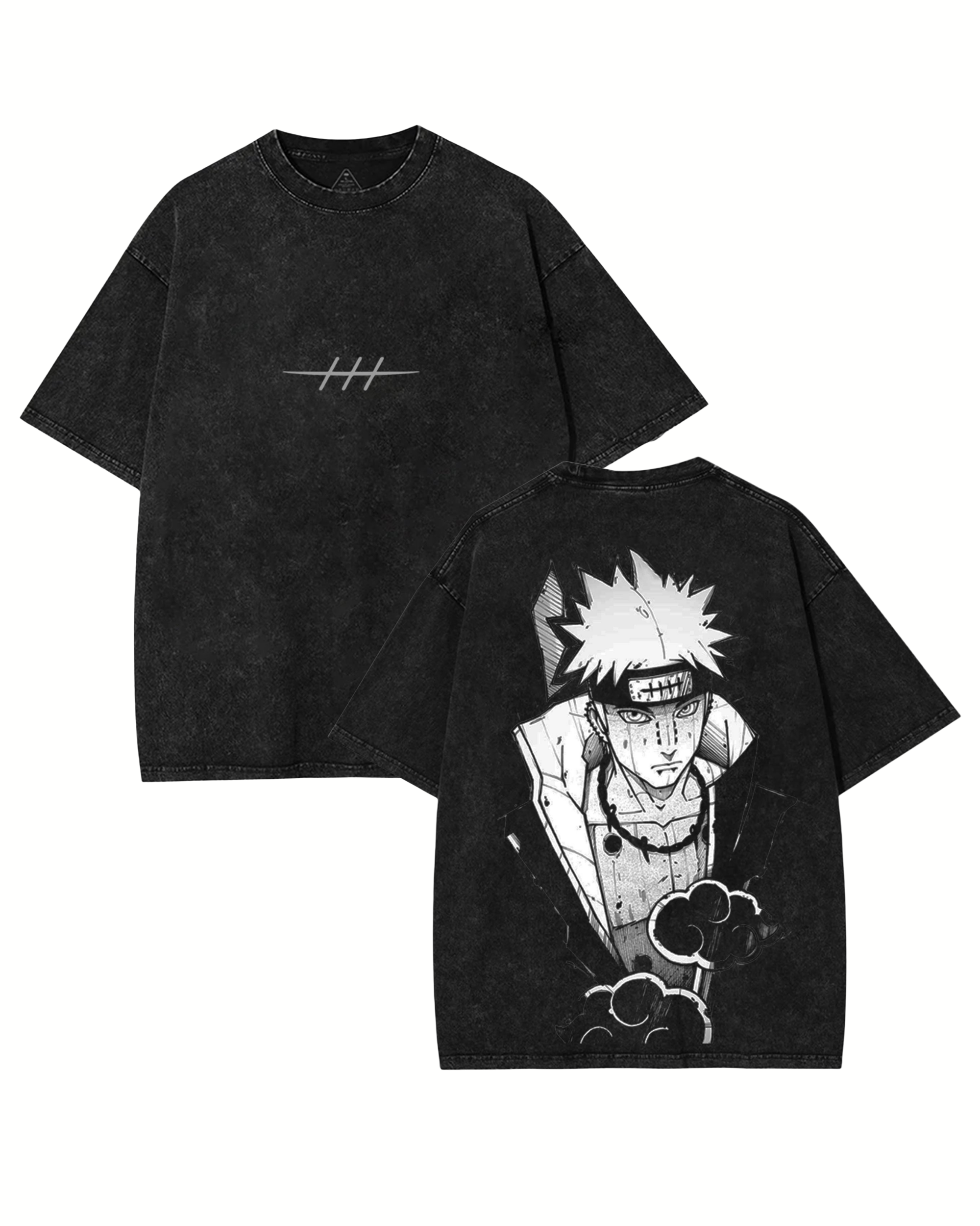 Retro Style Pain Nagato v3 Anime Naruto Washed Cotton Graphic Tee