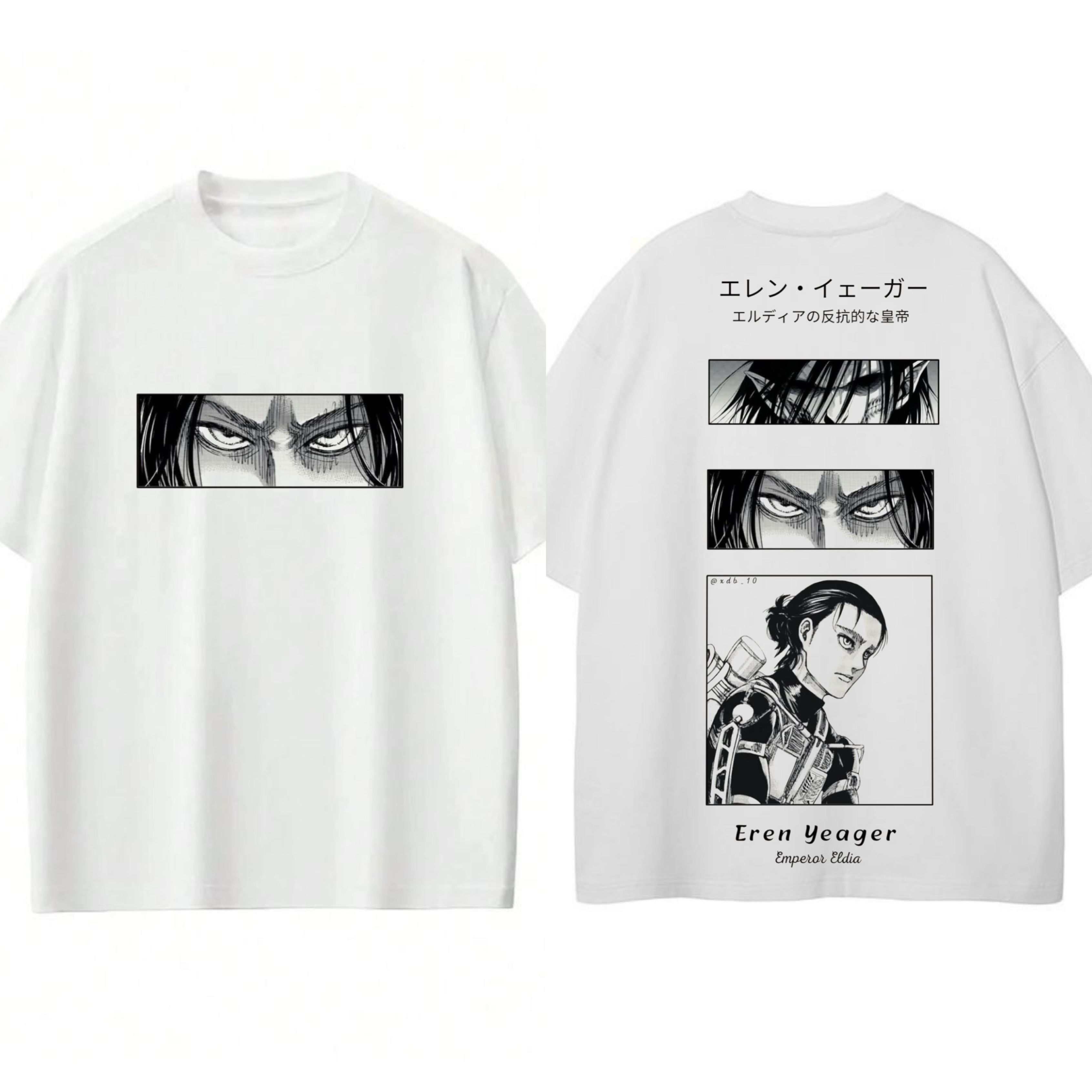 Eren Yeager Anime T-Shirt "Emperor Eldia" - Graphic Streetwear Tee