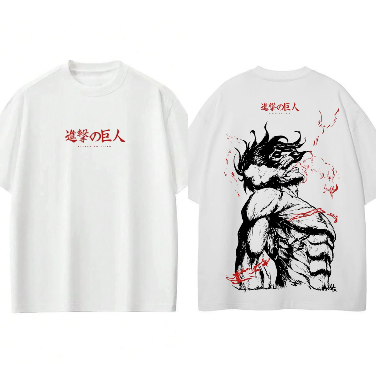 Attack on Titan Graphic Tee - Eren Titan Form Anime T-Shirt