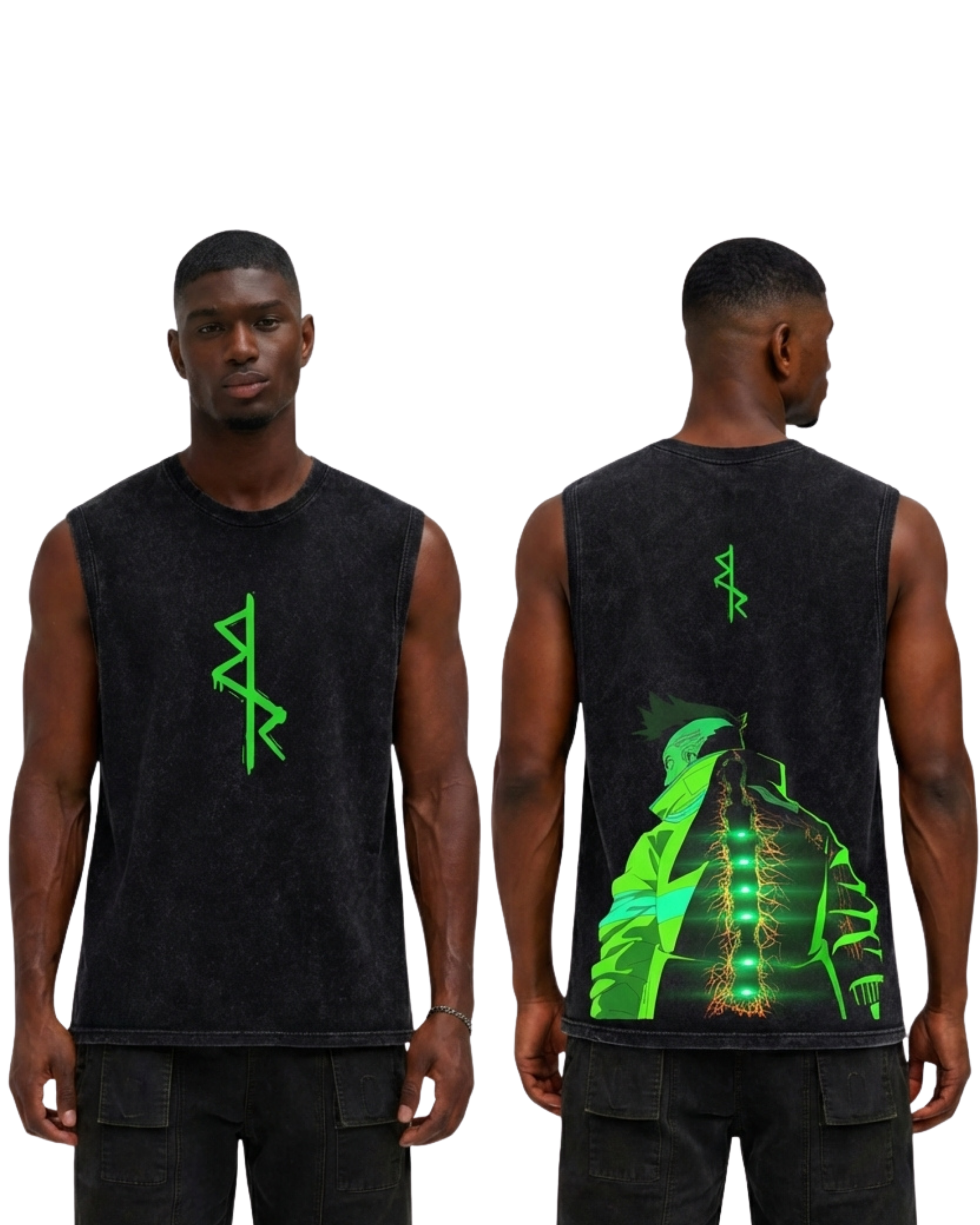 David Martinez Anime Cyberpunk Edgerunners Washed Tanktop Cotton Graphic