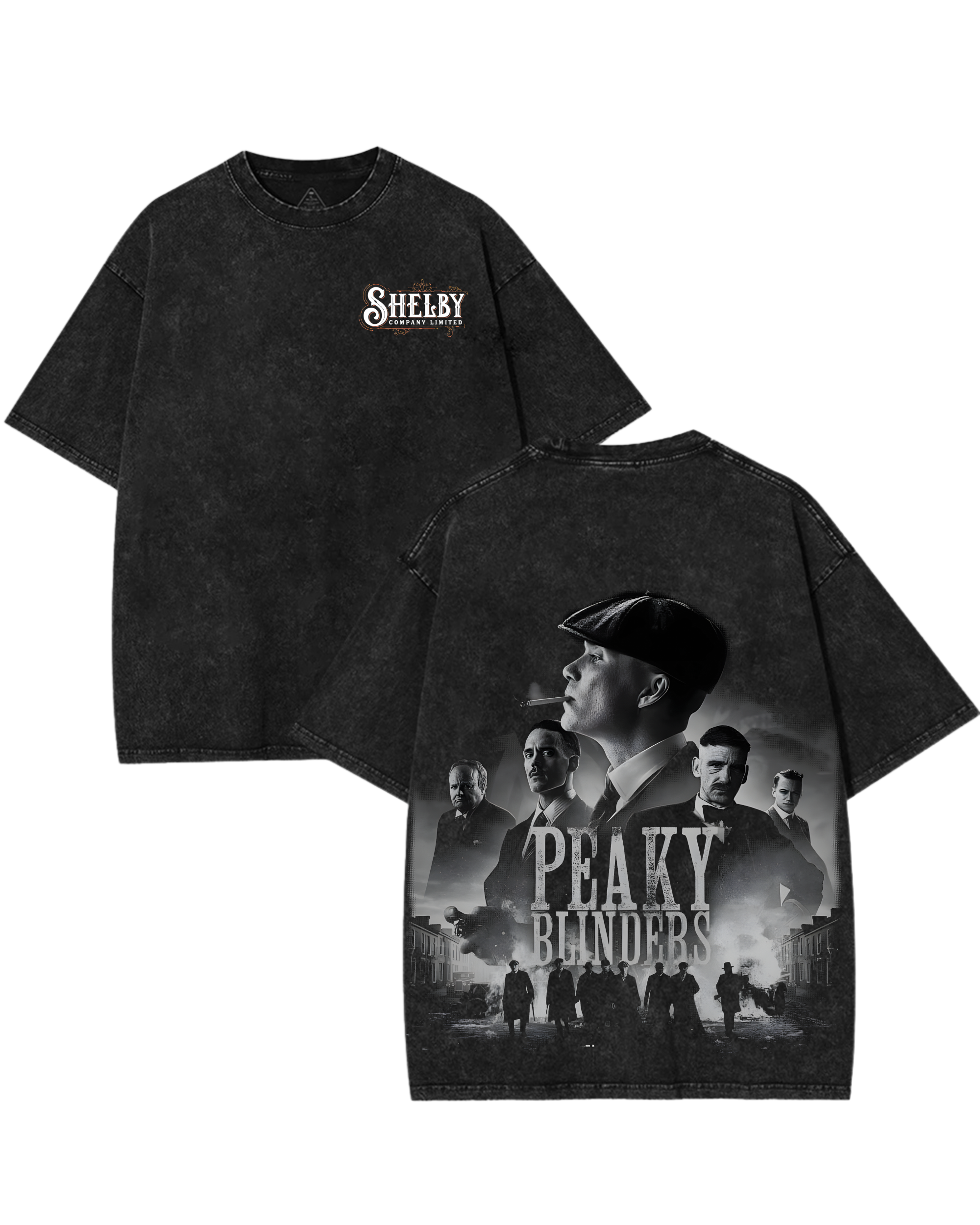 Peaky Blinders v2 Movie Retro Washed Cotton Graphic Tee
