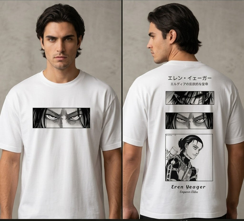 Eren Yeager Anime T-Shirt "Emperor Eldia" - Graphic Streetwear Tee