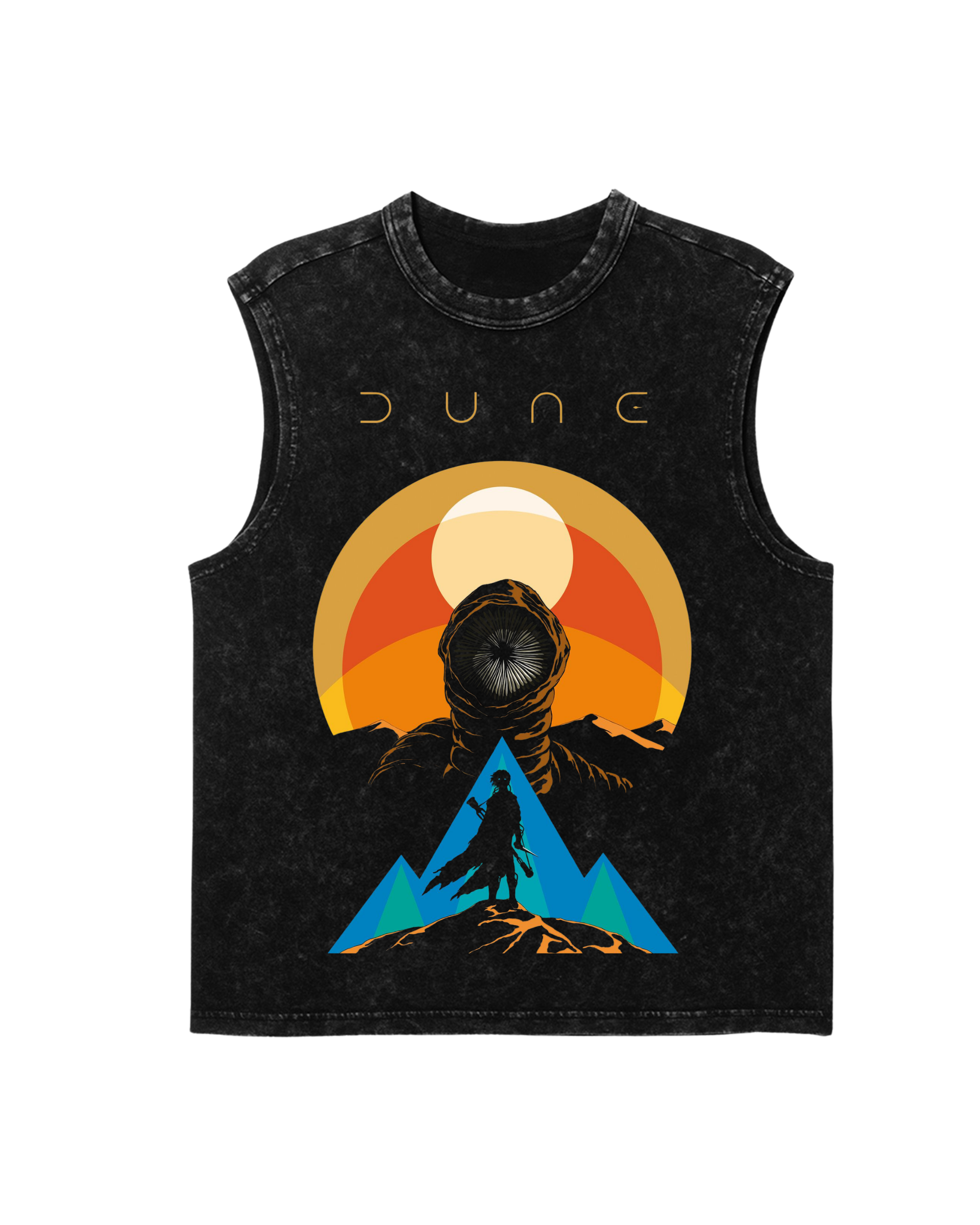 Dune v2 Movie  Retro Washed Tanktop Cotton Graphic