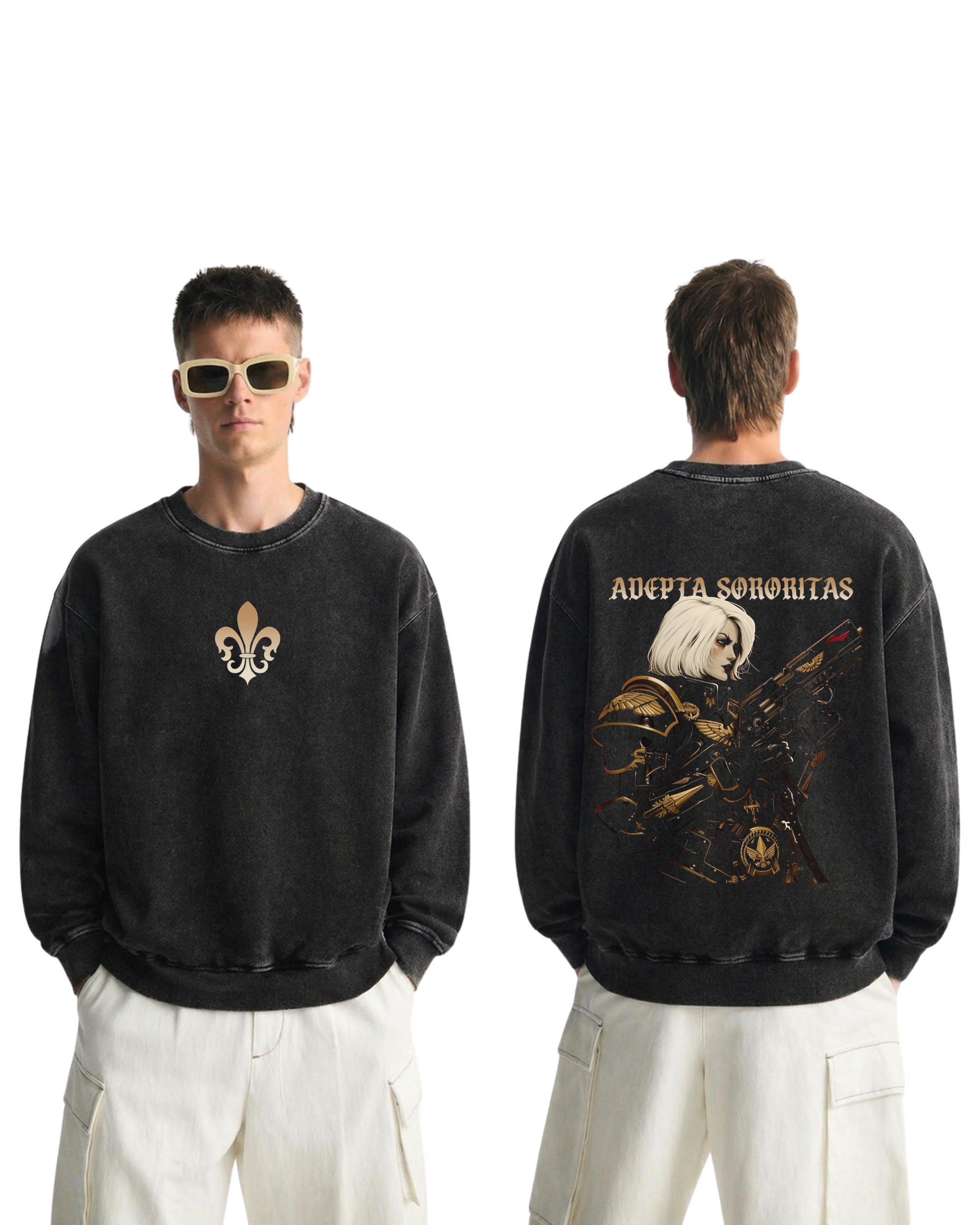 Warhammer 40K Adepta Sororitas Wash Sweatshirt Game Graphic Streetwear