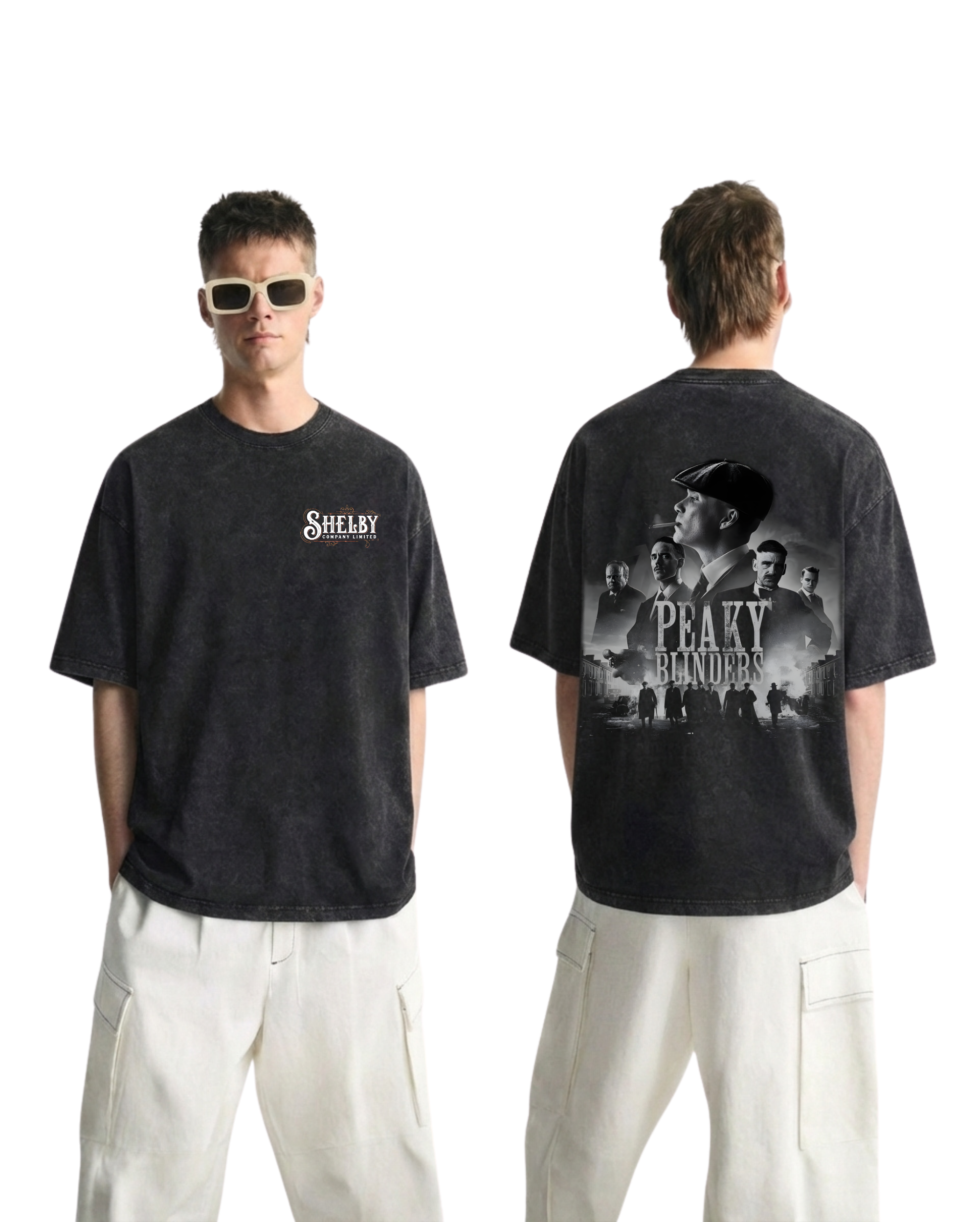Peaky Blinders v2 Movie Retro Washed Cotton Graphic Tee
