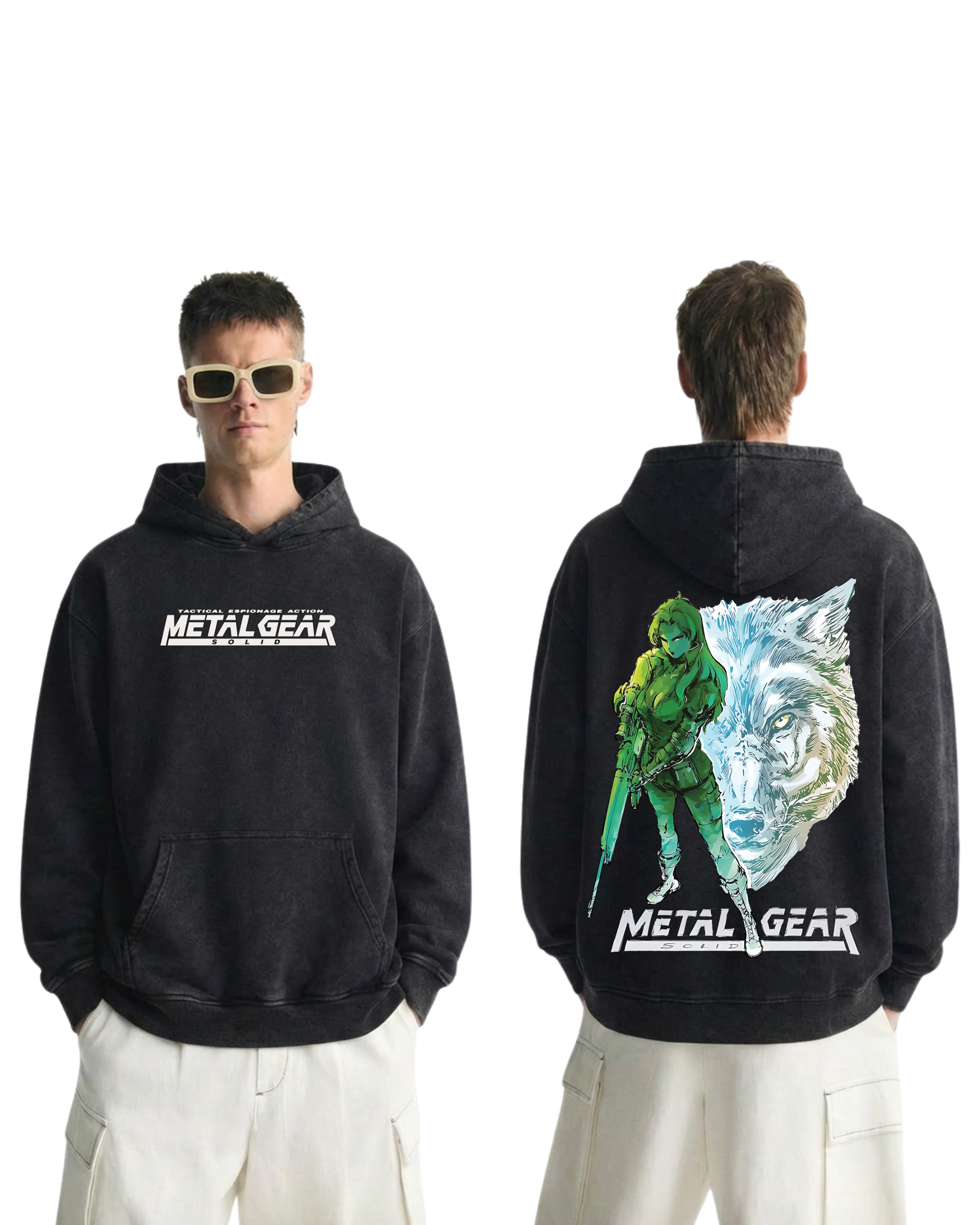Metal Gear Solid Sniper Wolf Wash Hoodie Game Graphic Streetwear