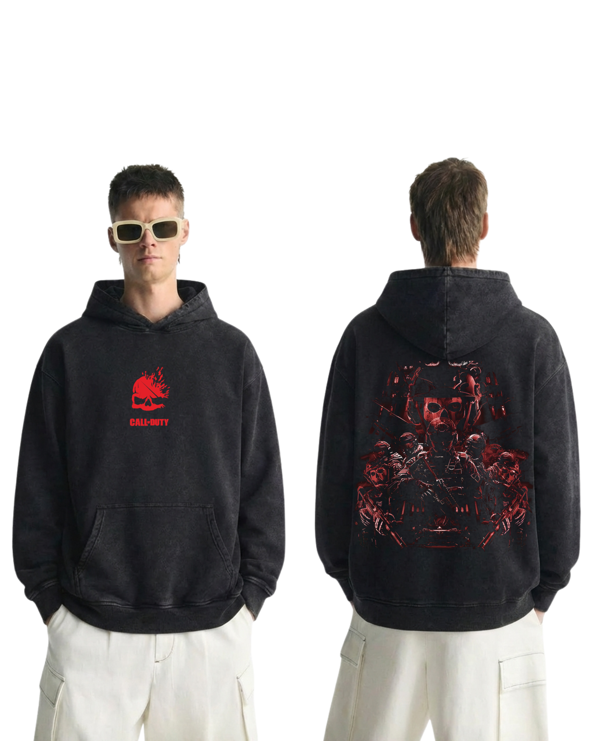 Simon Ghost Riley Call of Duty Wash Hoodie Graphic Game Streetwear v2