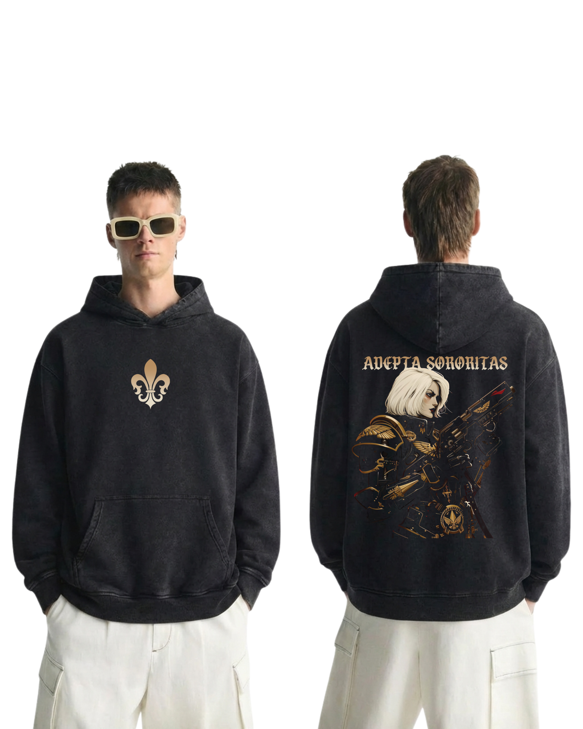 Warhammer 40K Adepta Sororitas Wash Hoodie Game Graphic Streetwear