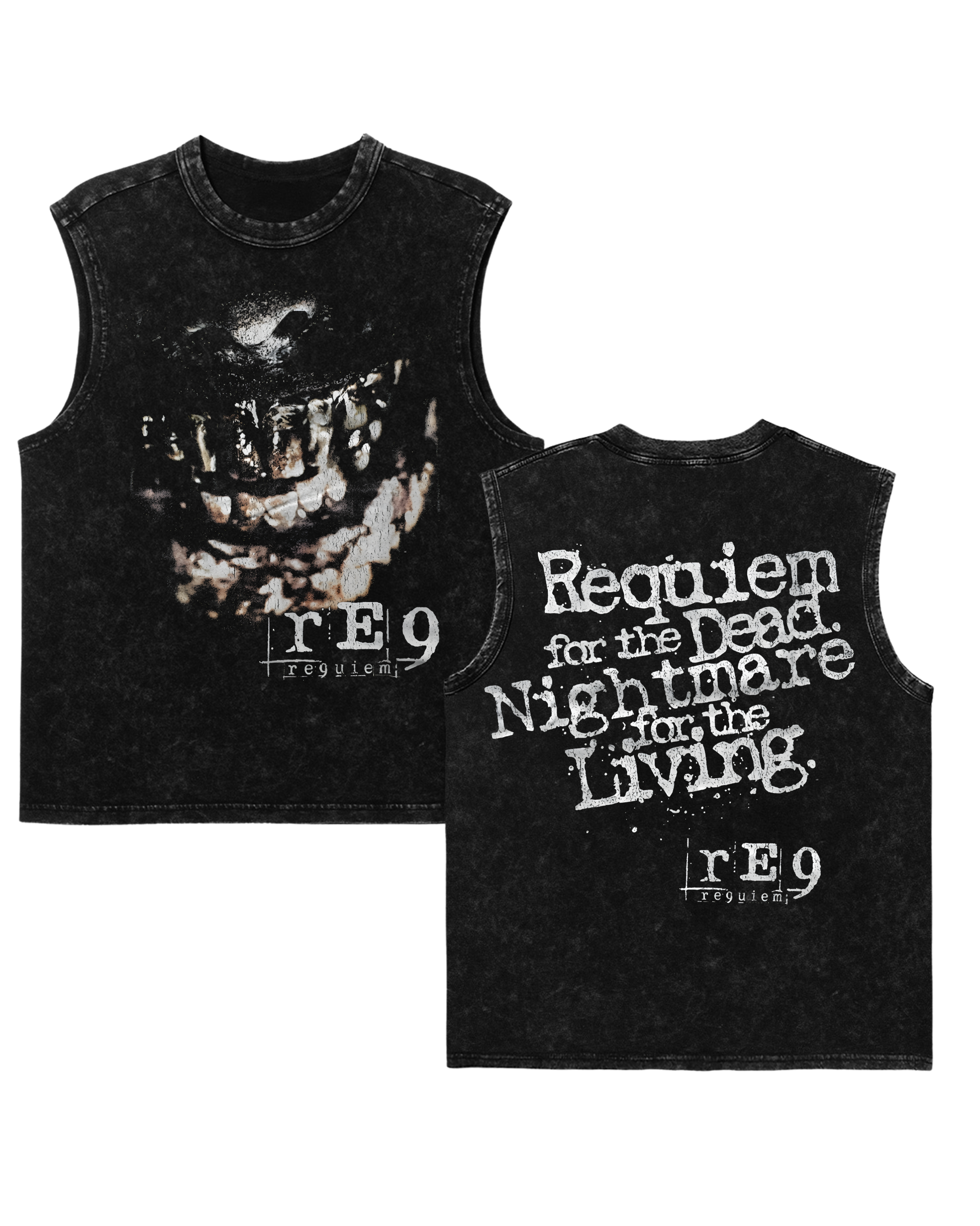 Resident Evil Requiem v2 Wash Tank Top Vintage Graphic Gaming Streetwear