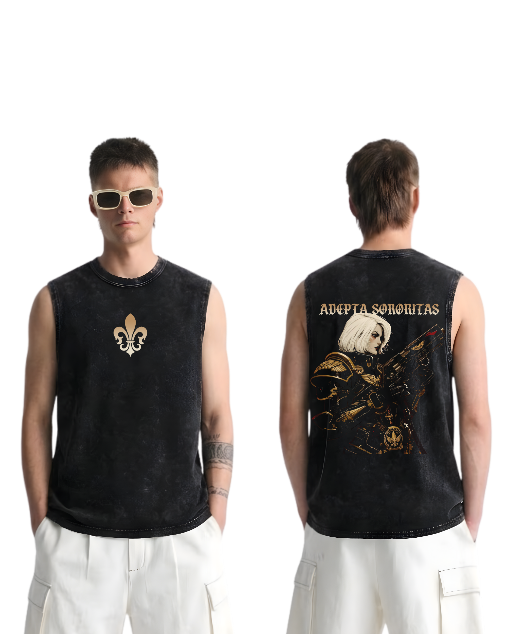Warhammer 40K Adepta Sororitas Wash Tank Top Game Graphic Streetwear