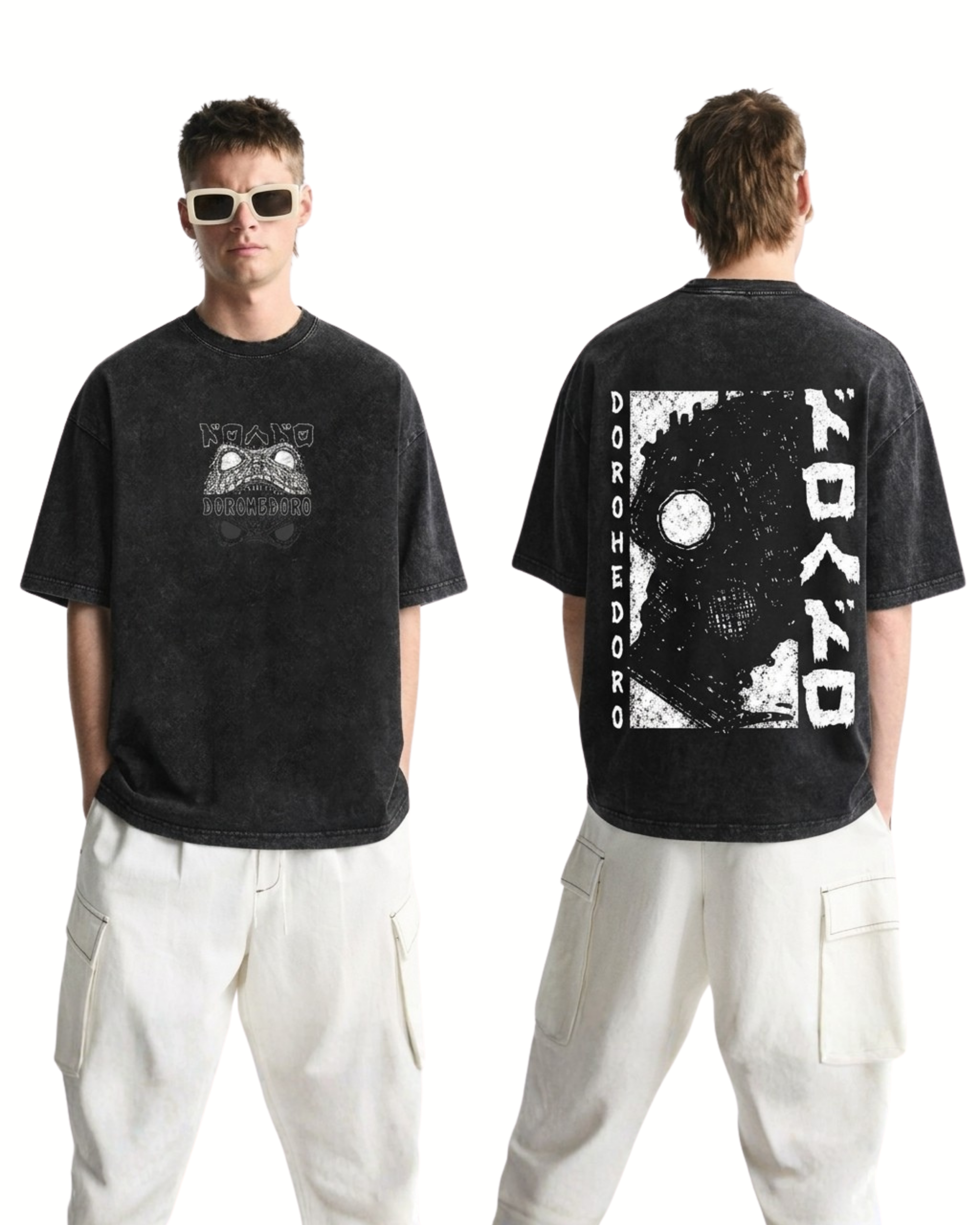 Dorohedoro v2 Streetwear Tee Washed Anime Graphic Shirt