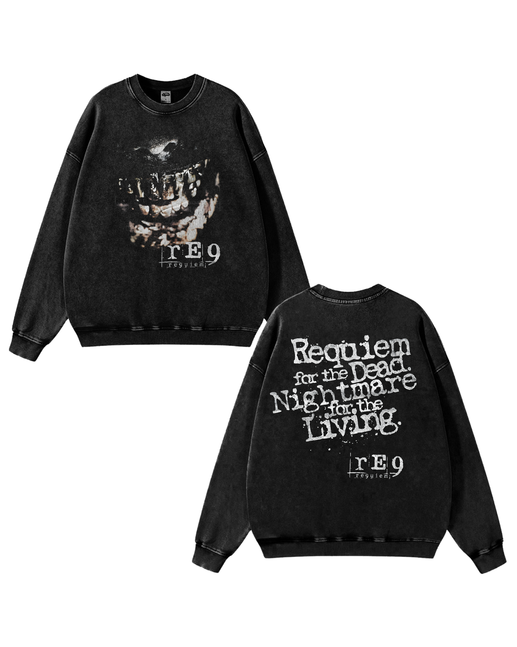 Resident Evil Requiem v2 Wash Sweatshirt Graphic Gaming Streetwear
