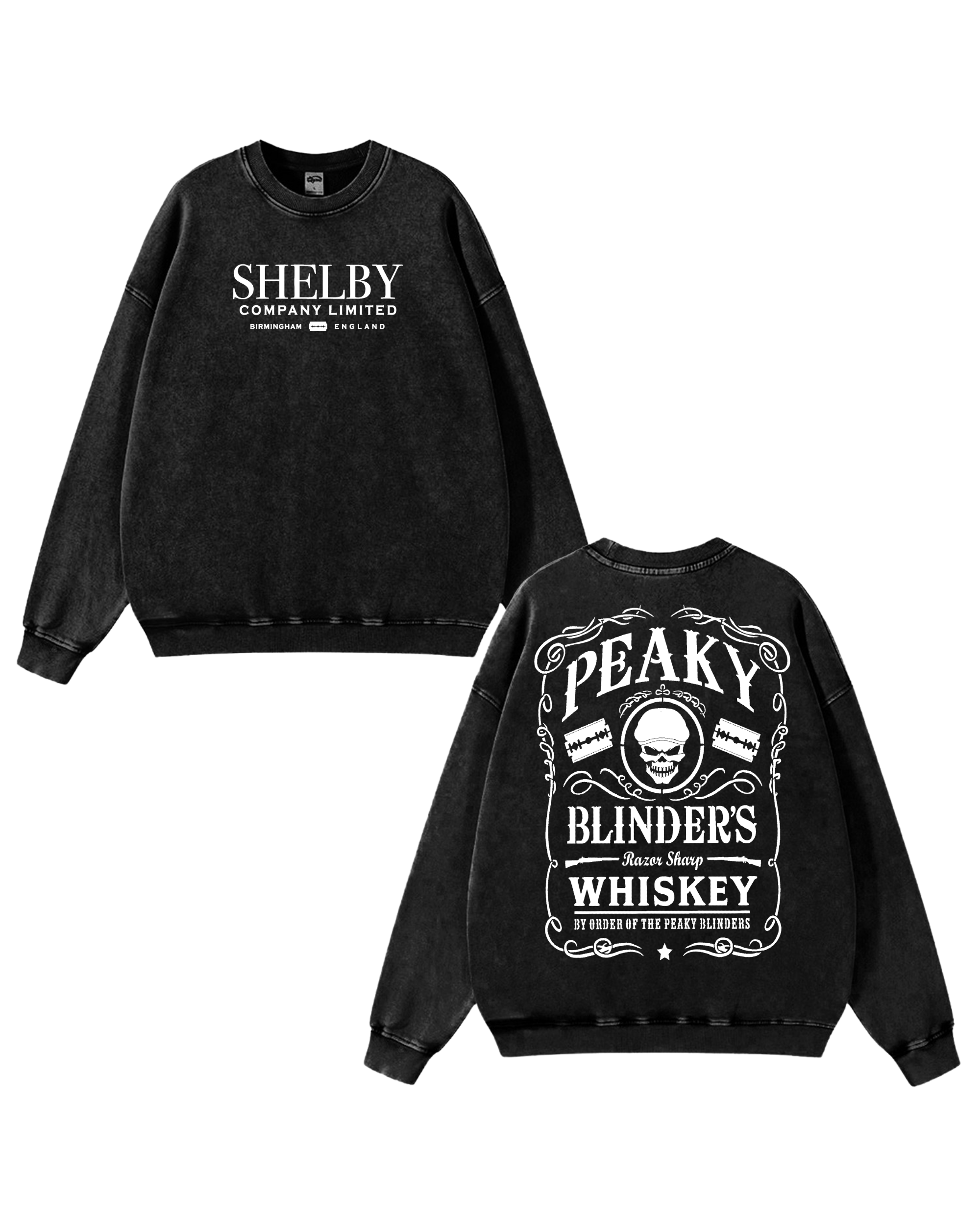 Peaky Blinders Movie Retro Washed Sweatshirt Cotton Graphic