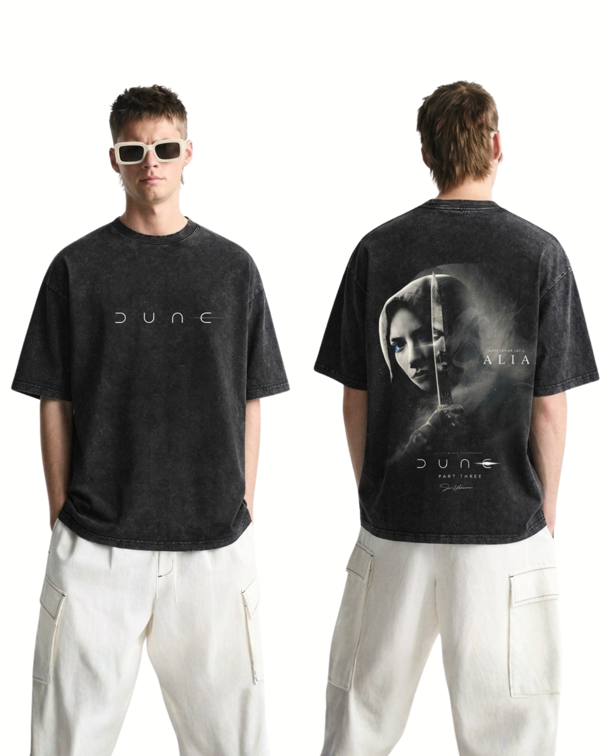 Sci-Fi Dune 3 Movie Retro Washed Cotton Graphic Tee