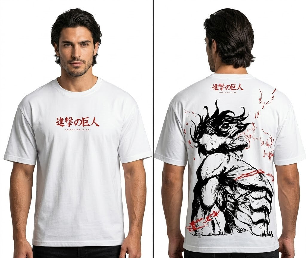 Attack on Titan Graphic Tee - Eren Titan Form Anime T-Shirt