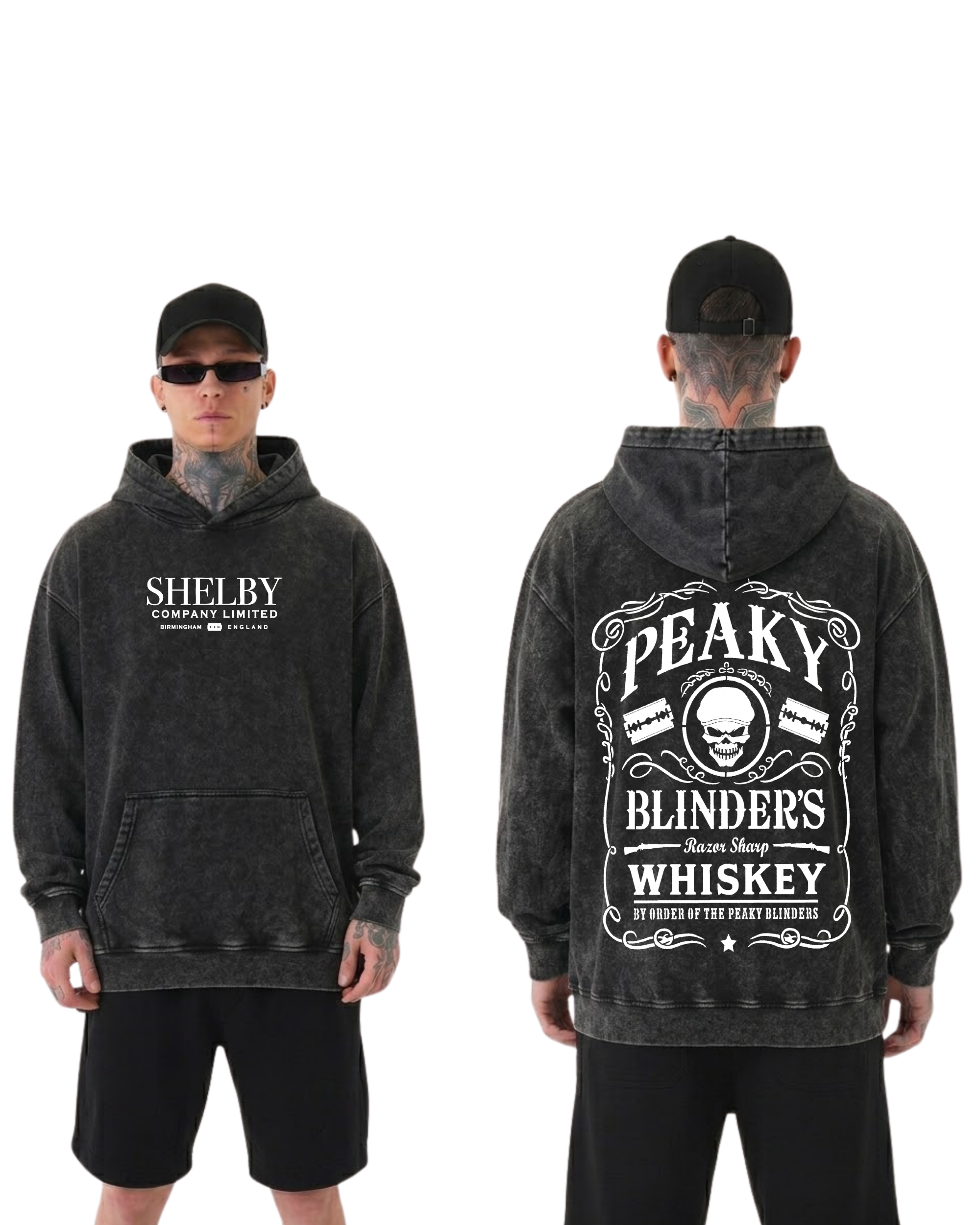Peaky Blinders Movie Retro Washed Hoodie Cotton Graphic