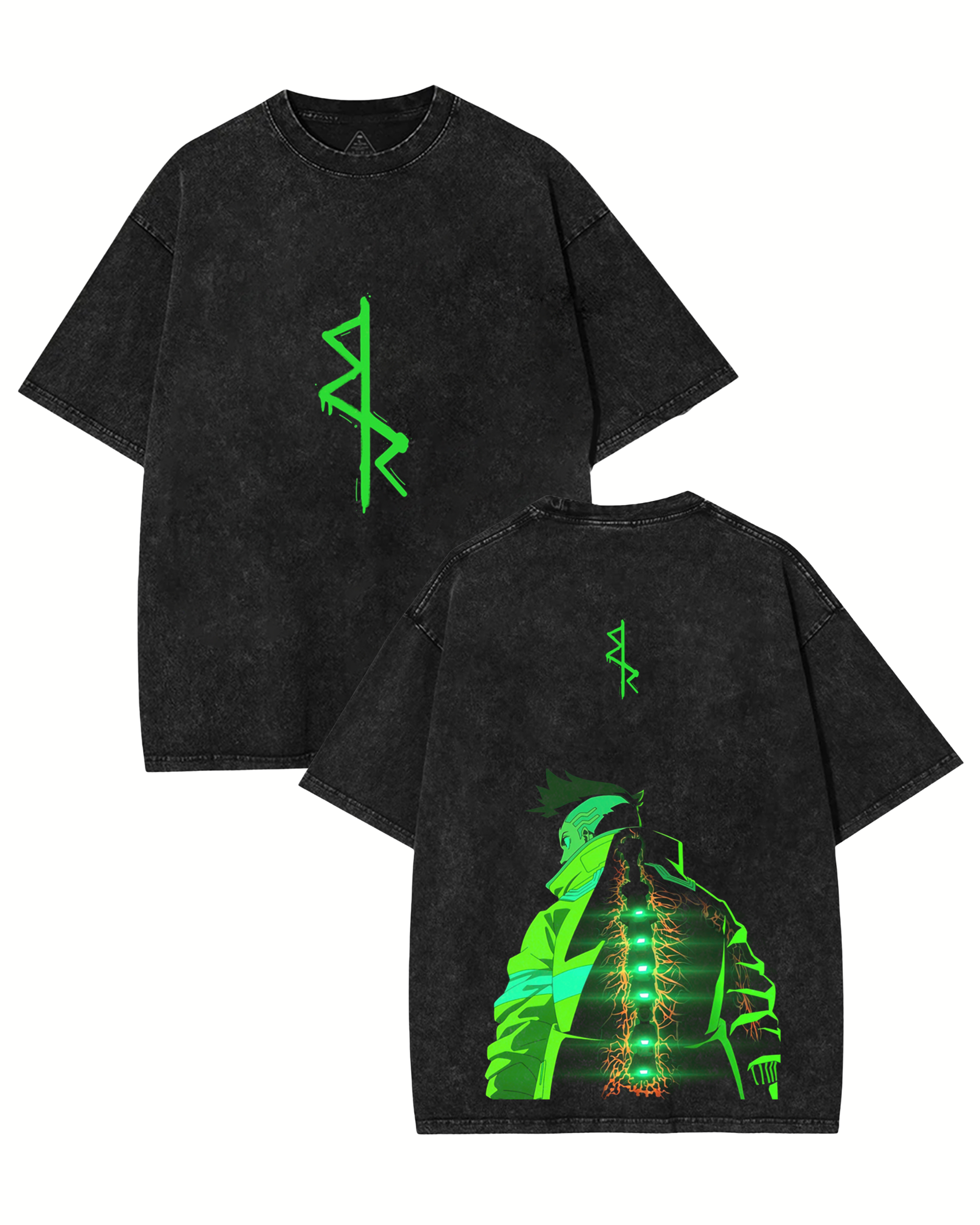 David Martinez Anime Cyberpunk Edgerunners Washed Cotton Graphic Tee