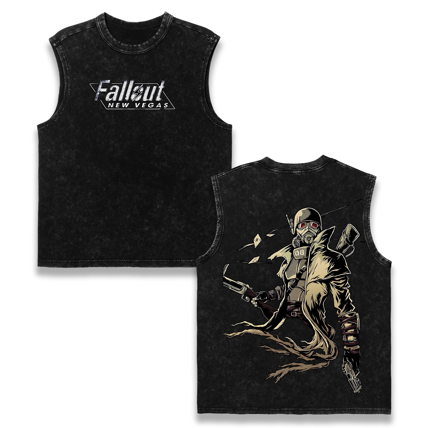 Fallout New Vegas Wash Tank Top Graphic Game Streetwear v2