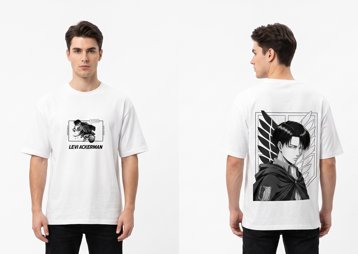 Levi Ackerman Graphic T-Shirt - Attack on Titan Anime Tee