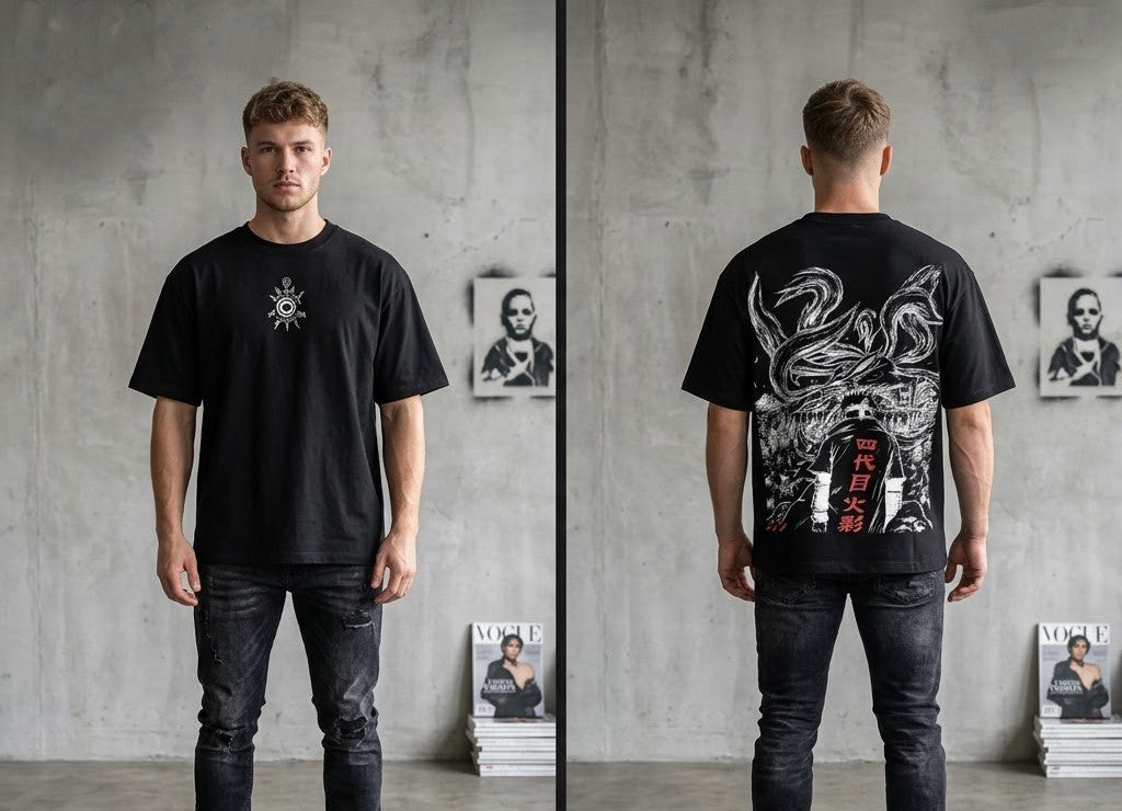 Minato Fourth Hokage Graphic Tee - Oversized Anime Streetwear