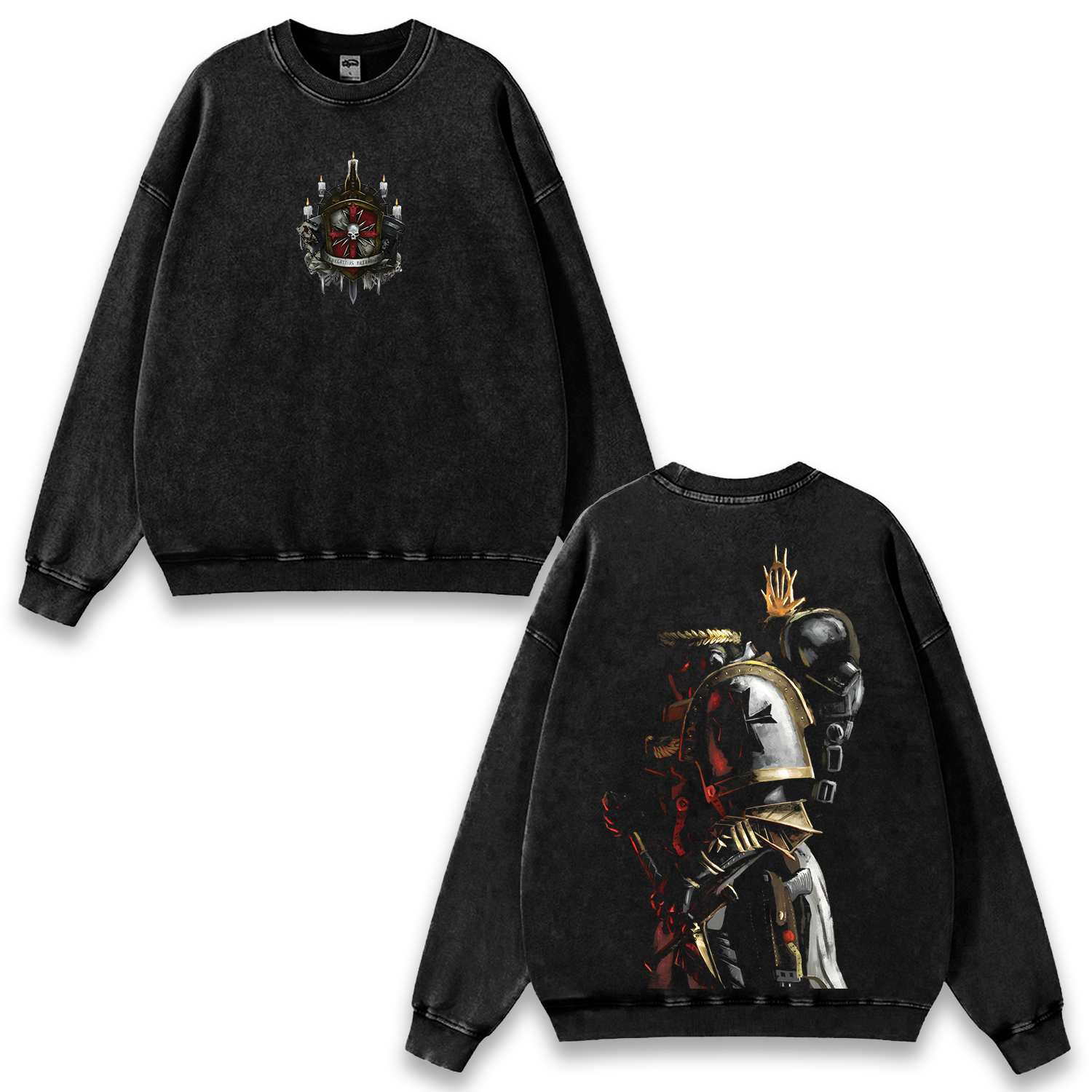 WARHAMMER 40K Emperor's Champion Wash Sweatshirt Game Graphic Streetwear