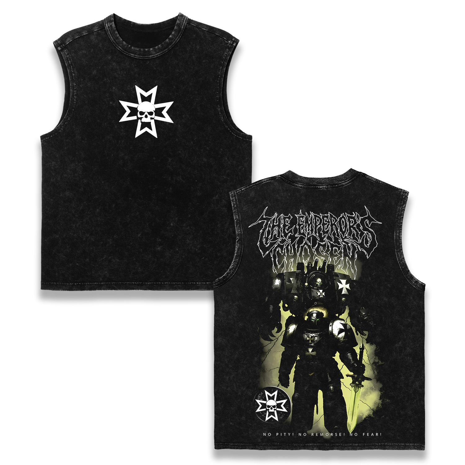 WARHAMMER 40K The Emperors Chosen Wash Tank Top Game Streetwear