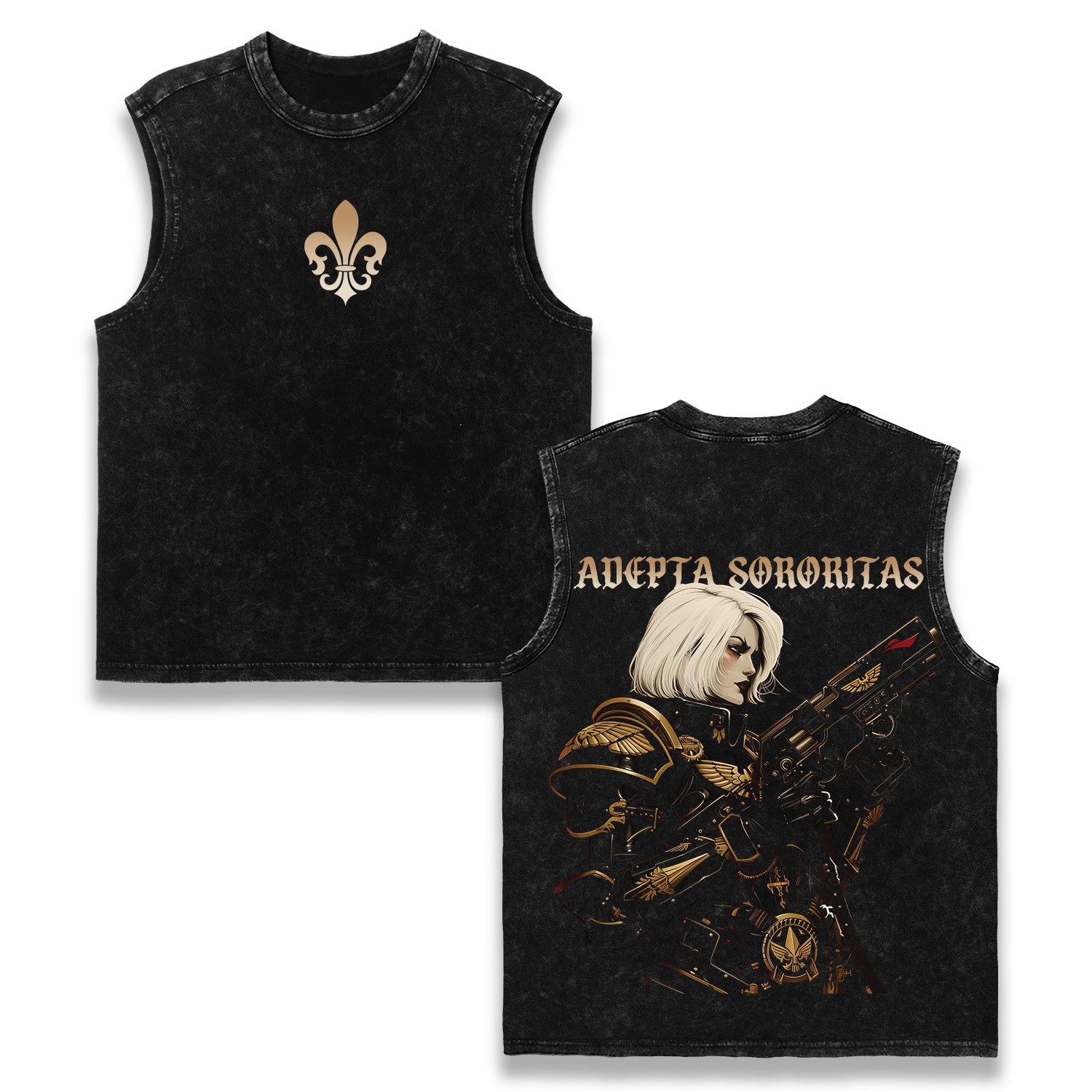 Warhammer 40K Adepta Sororitas Wash Tank Top Game Graphic Streetwear