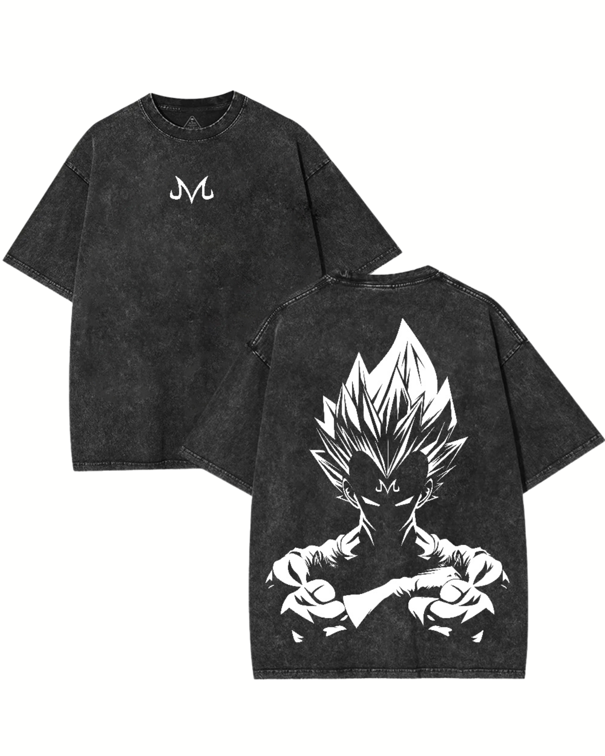 Majin Vegeta Dragon Ball Z Anime Retro Washed Cotton Graphic Tee